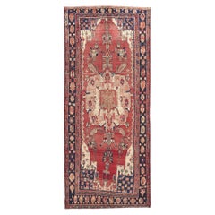 Vintage Persian Mazlaghan Hamadan Carpet with Mid-century Modern Style