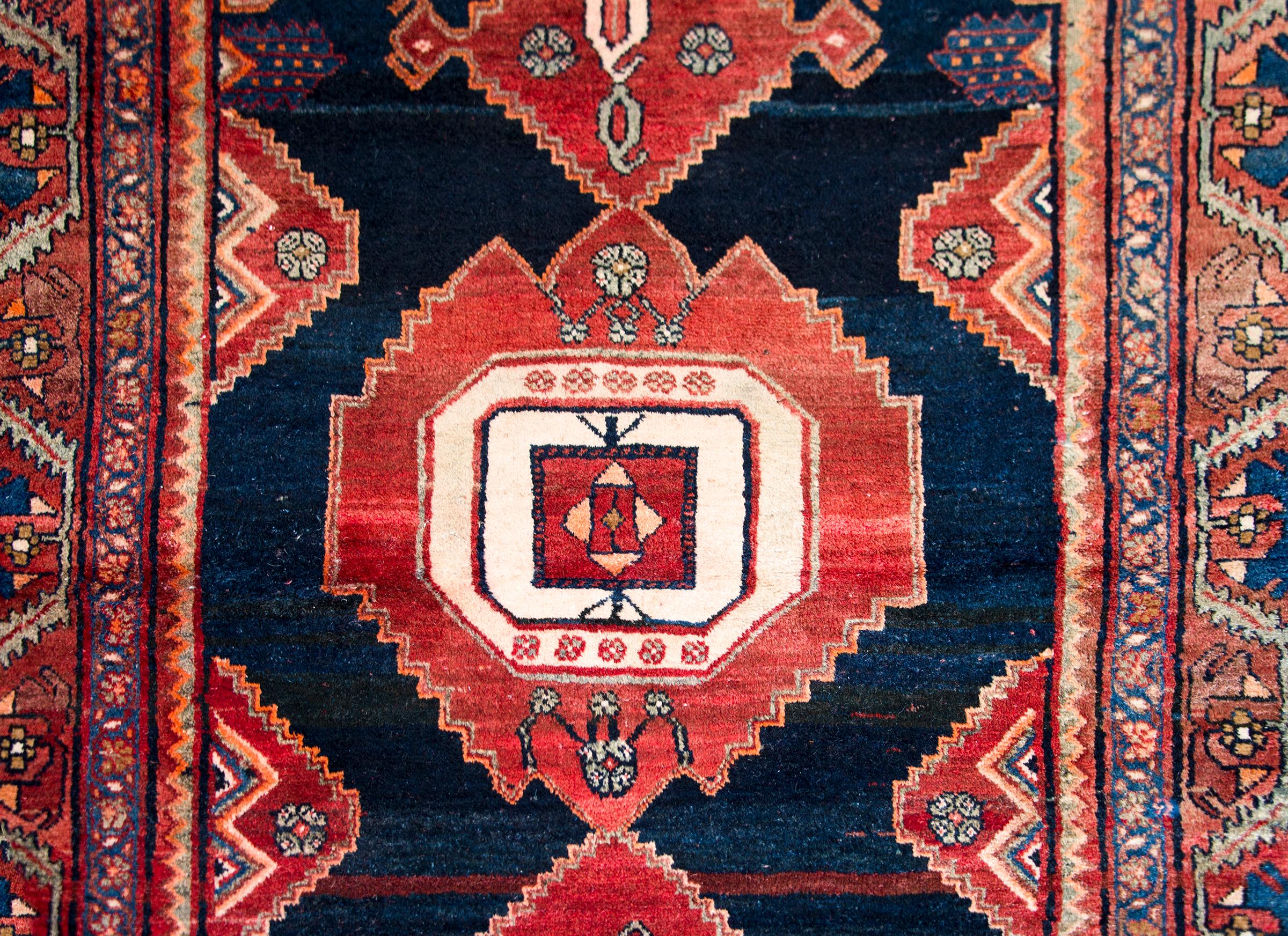 Mid-20th Century Vintage Persian Mazleghan Rug For Sale