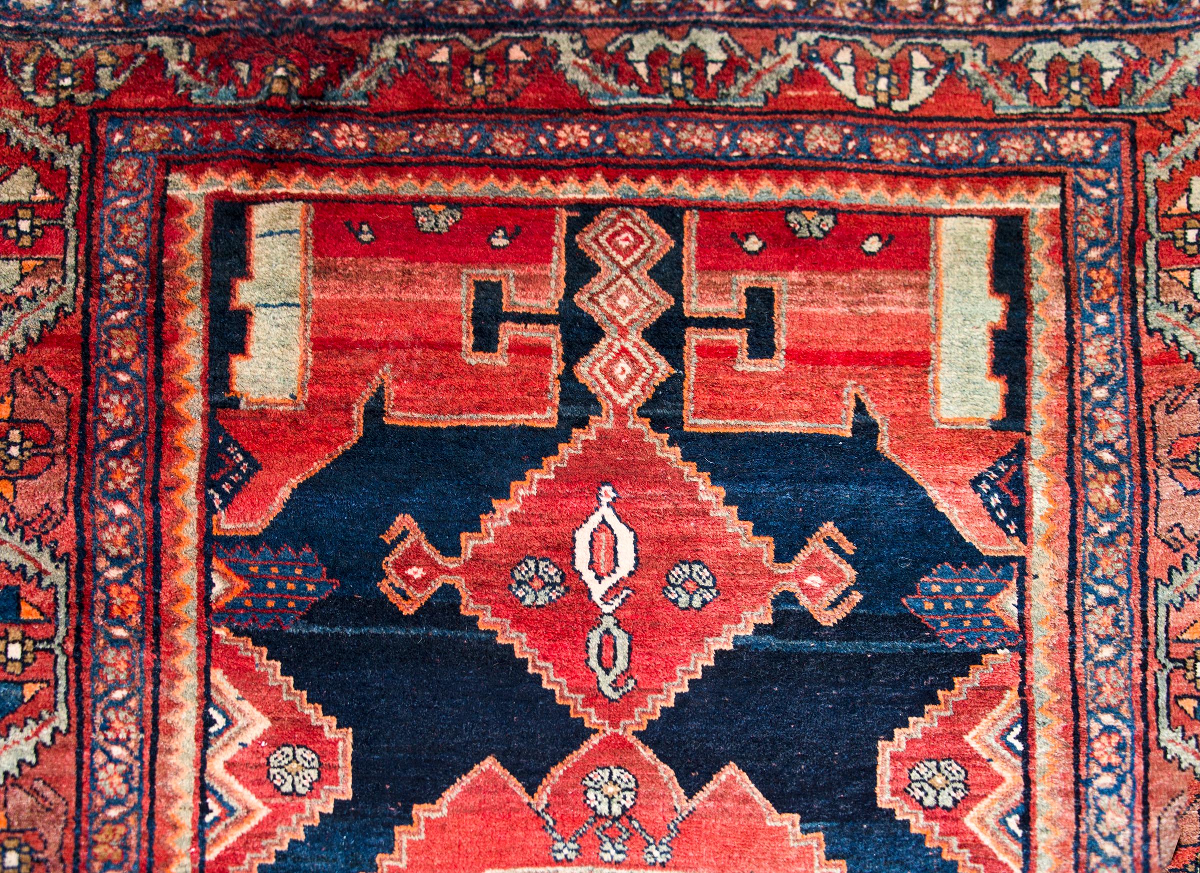 Vintage Persian Mazleghan Rug For Sale 1