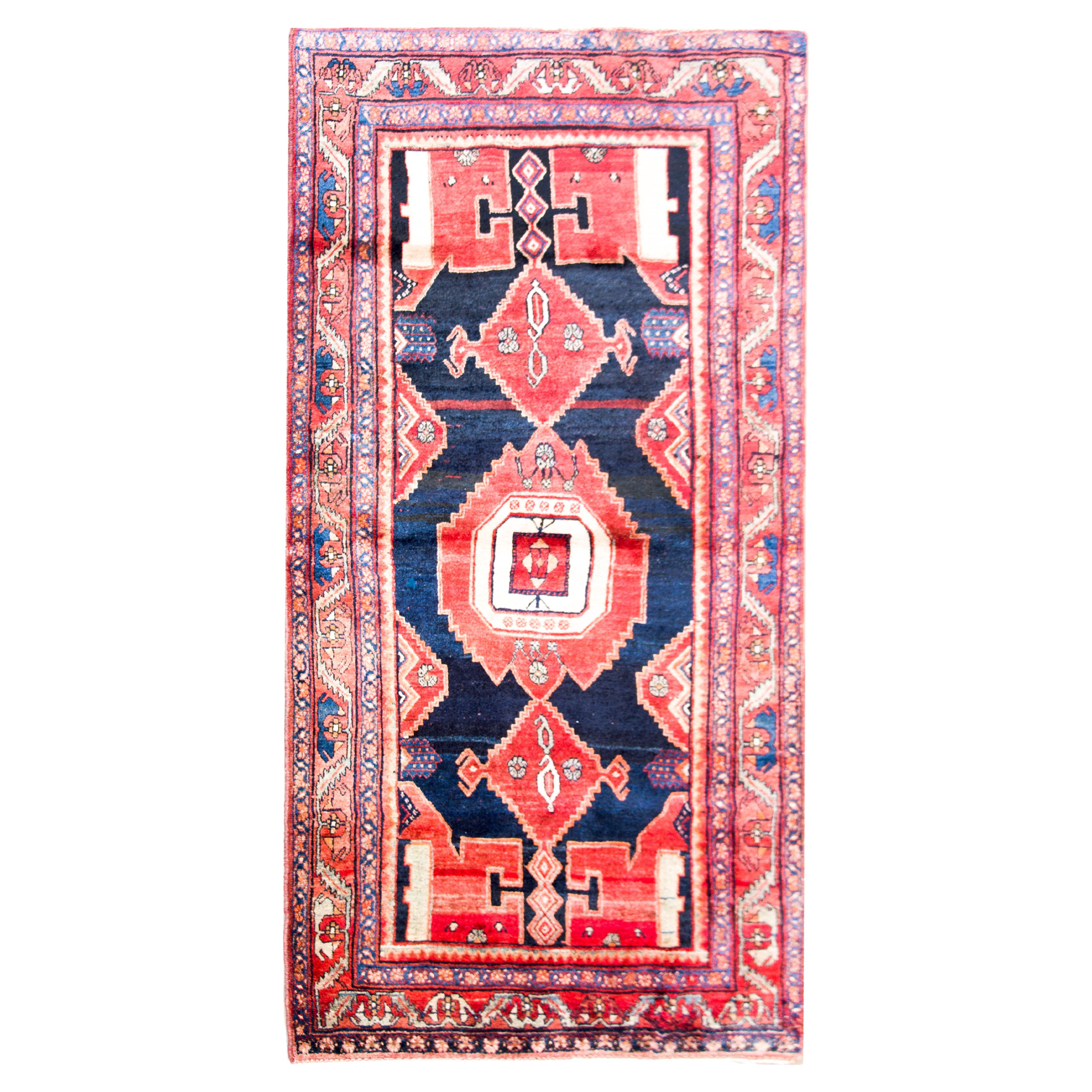 Vintage Persian Mazleghan Rug