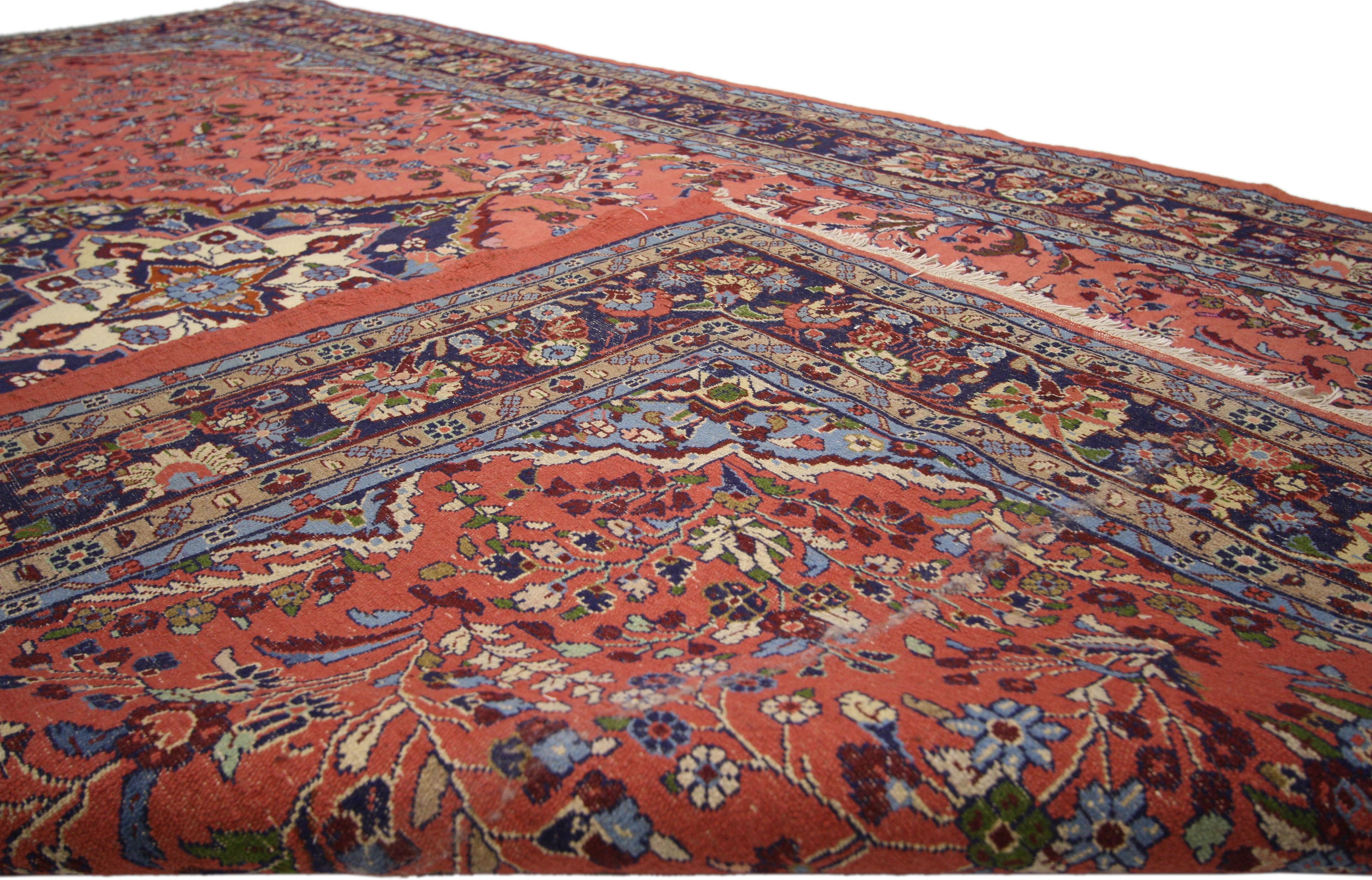 Persischer Mehraban-Teppich im traditionellen Stil aus Persien im Zustand „Gut“ im Angebot in Dallas, TX