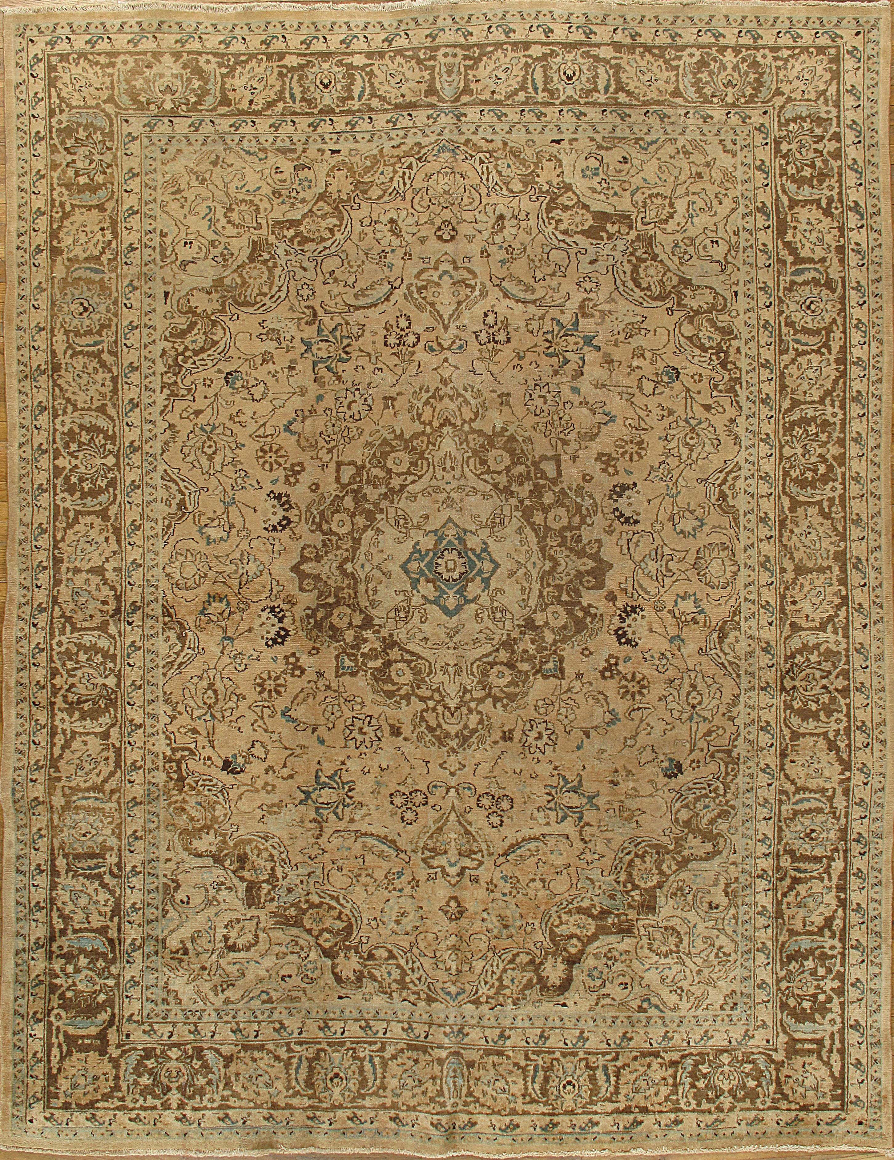 Hand-Woven Vintage Persian Meshad Rug 8' x 10' For Sale