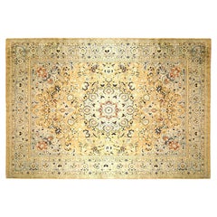 Persischer Meshed Orientalischer Teppich, in Zimmergröße, mit Blumenelementen