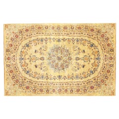 Vintage Persian Mohtesham Kashan Oriental Carpet, with Medallion & Soft Colors