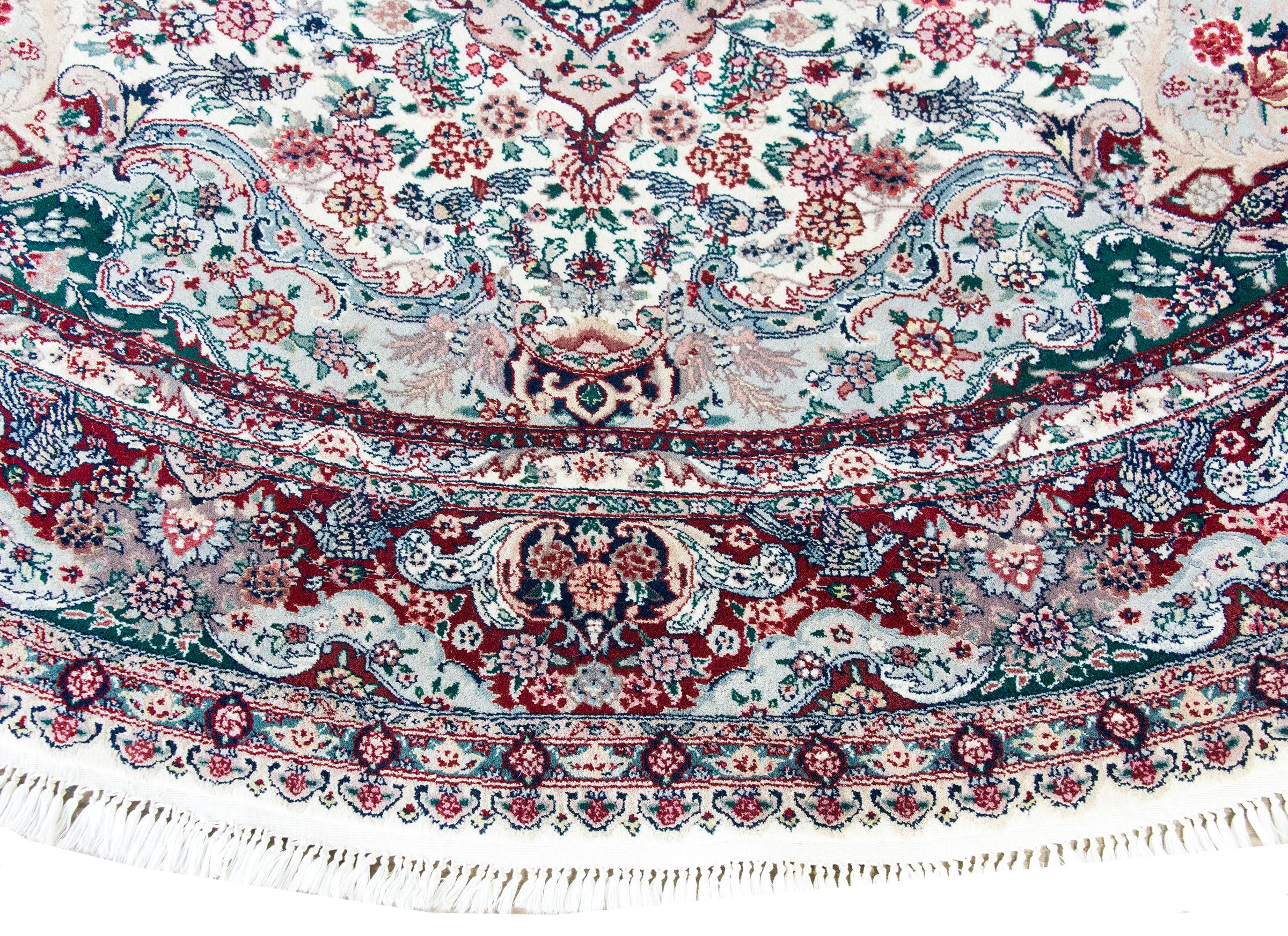 Hand-Knotted Vintage Persian Moud Rug For Sale