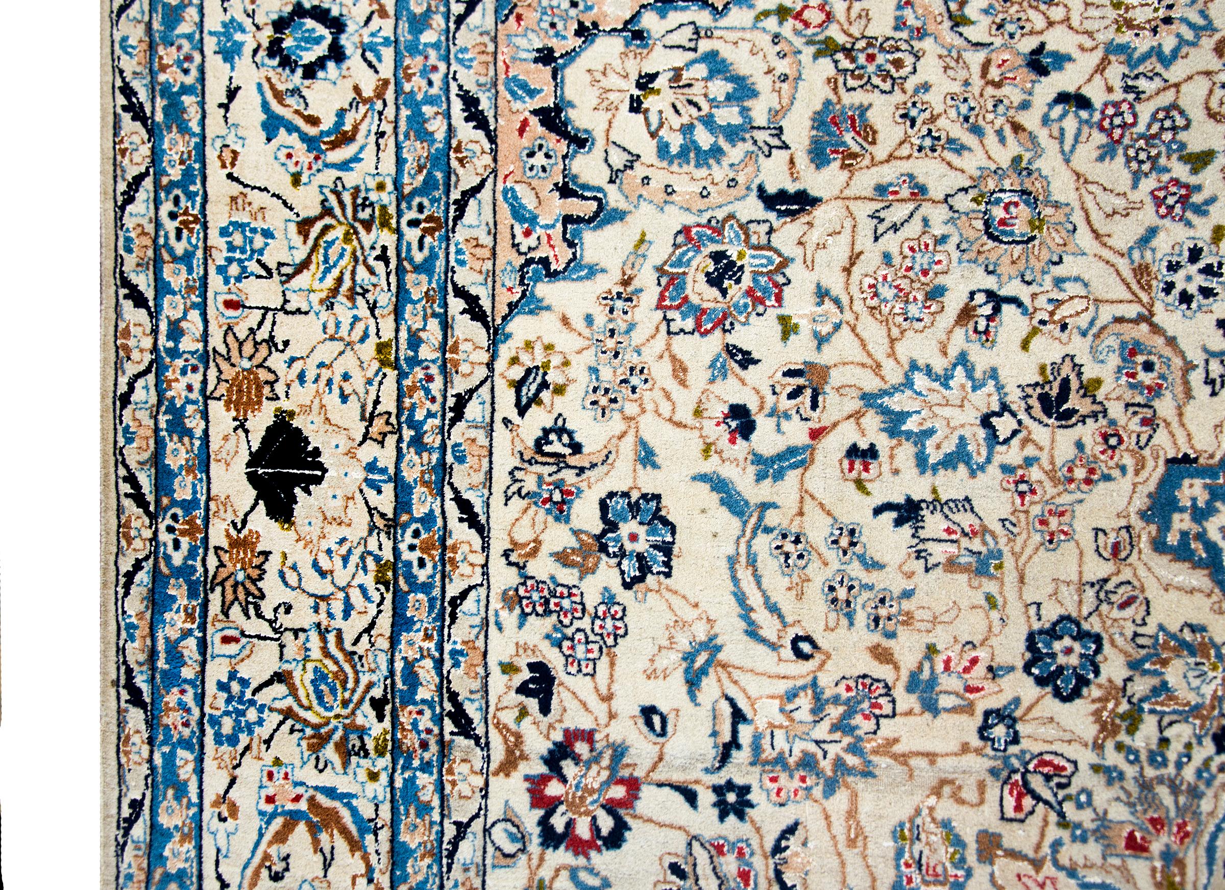 Vintage Persian Naein Rug For Sale 2