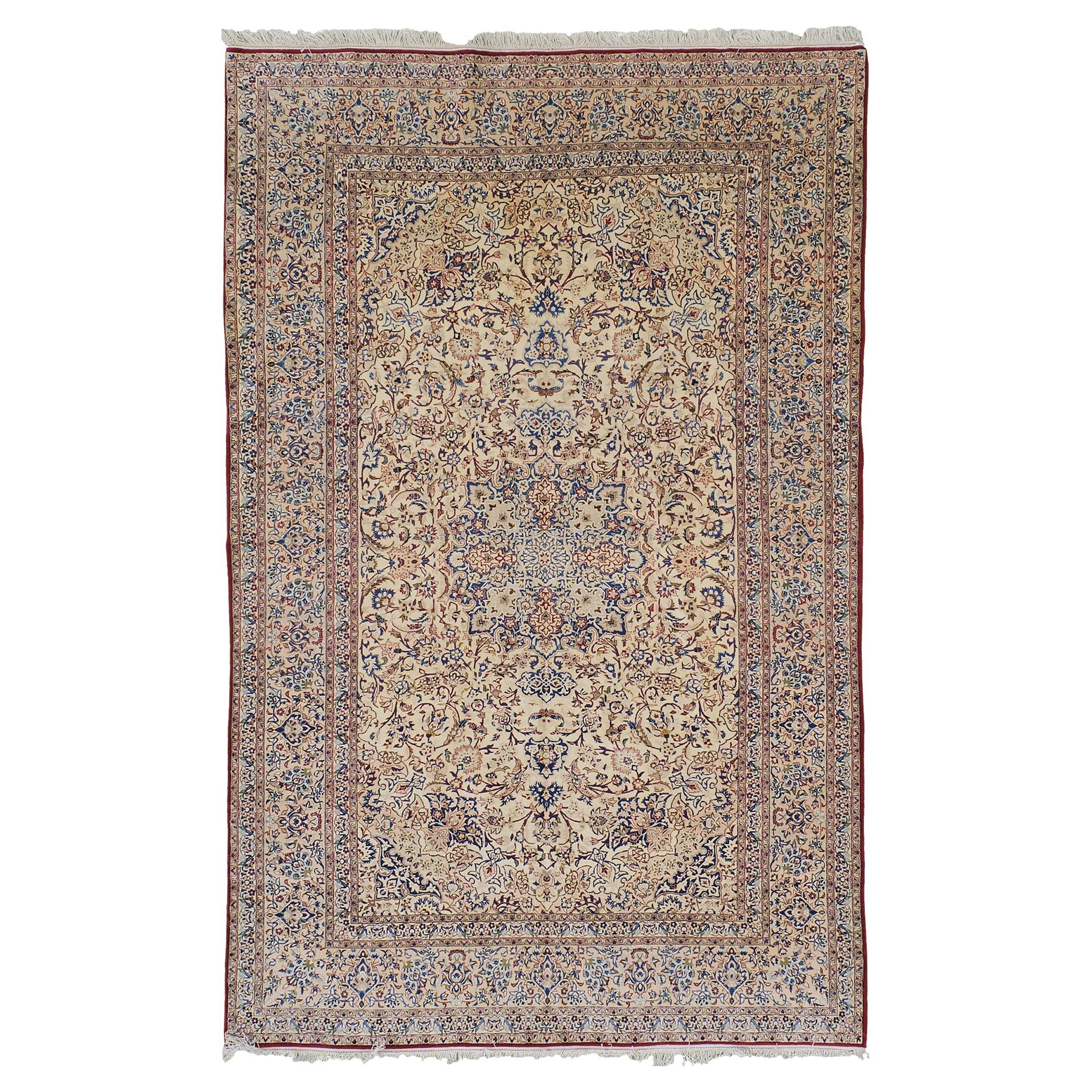 Vintage Persian Naien Rug