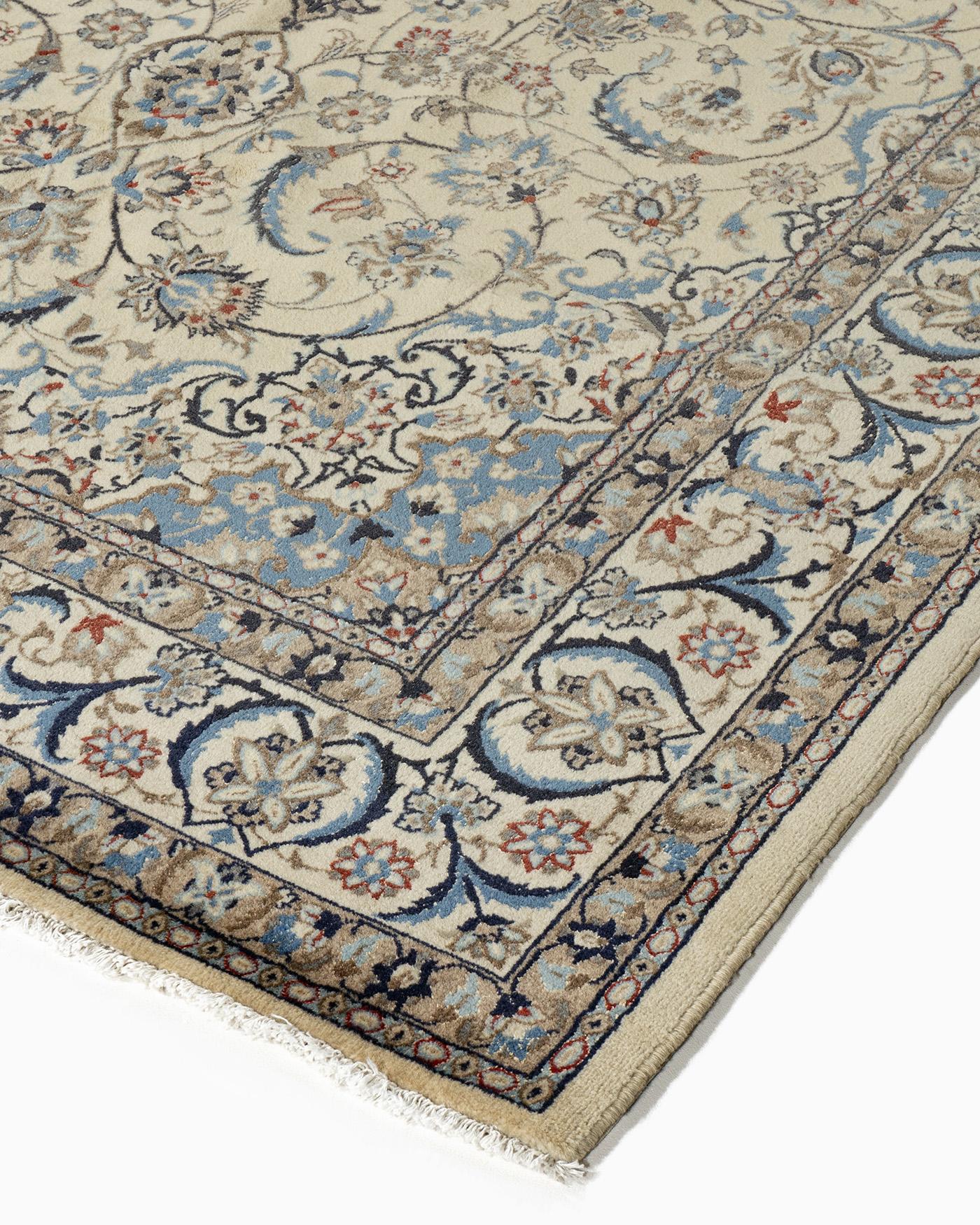 Vintage Persian Nain Area Rug 5'3 x 8'11 im Angebot 4