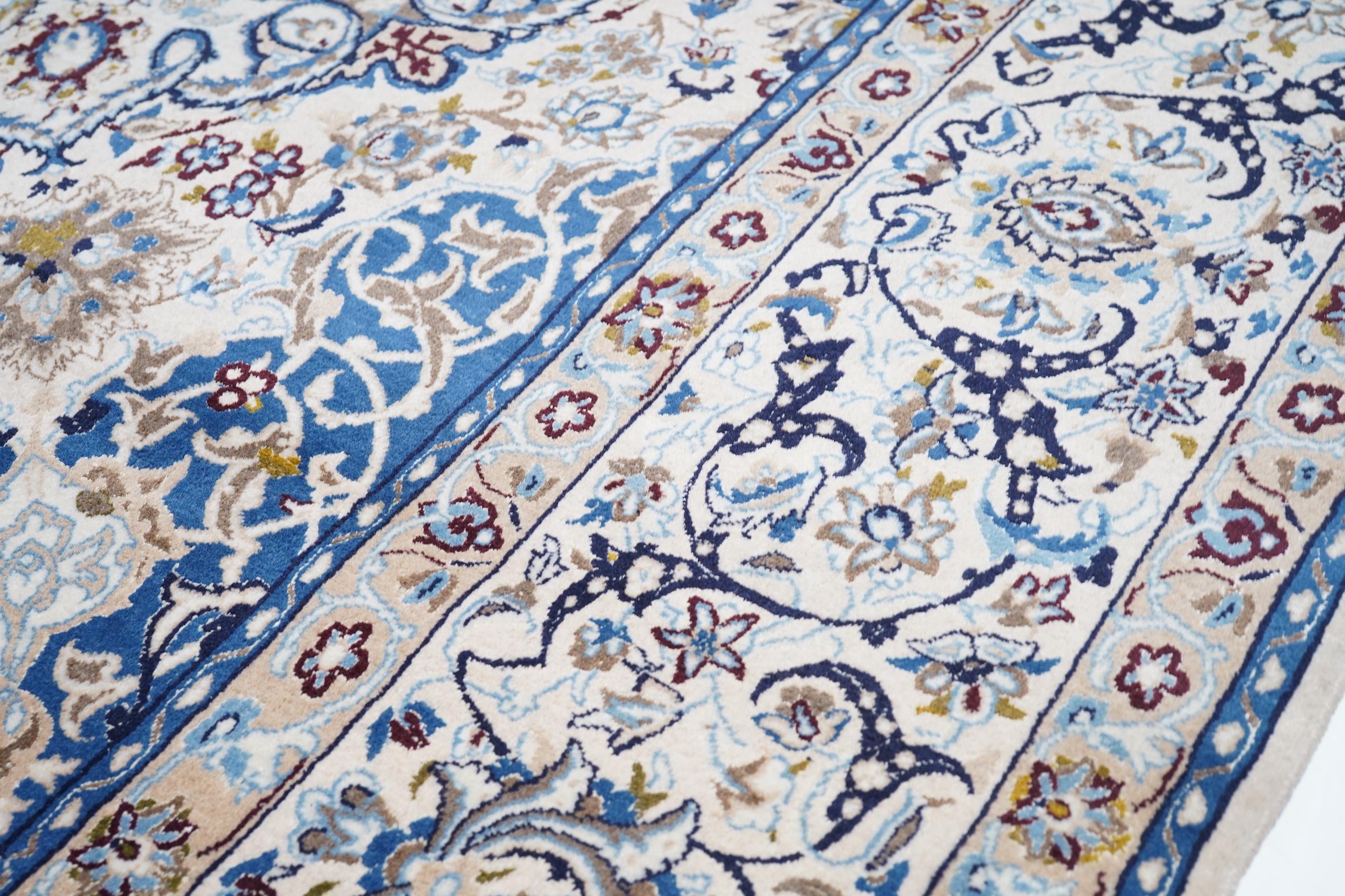 Vintage Persian Nain Rug 12'9