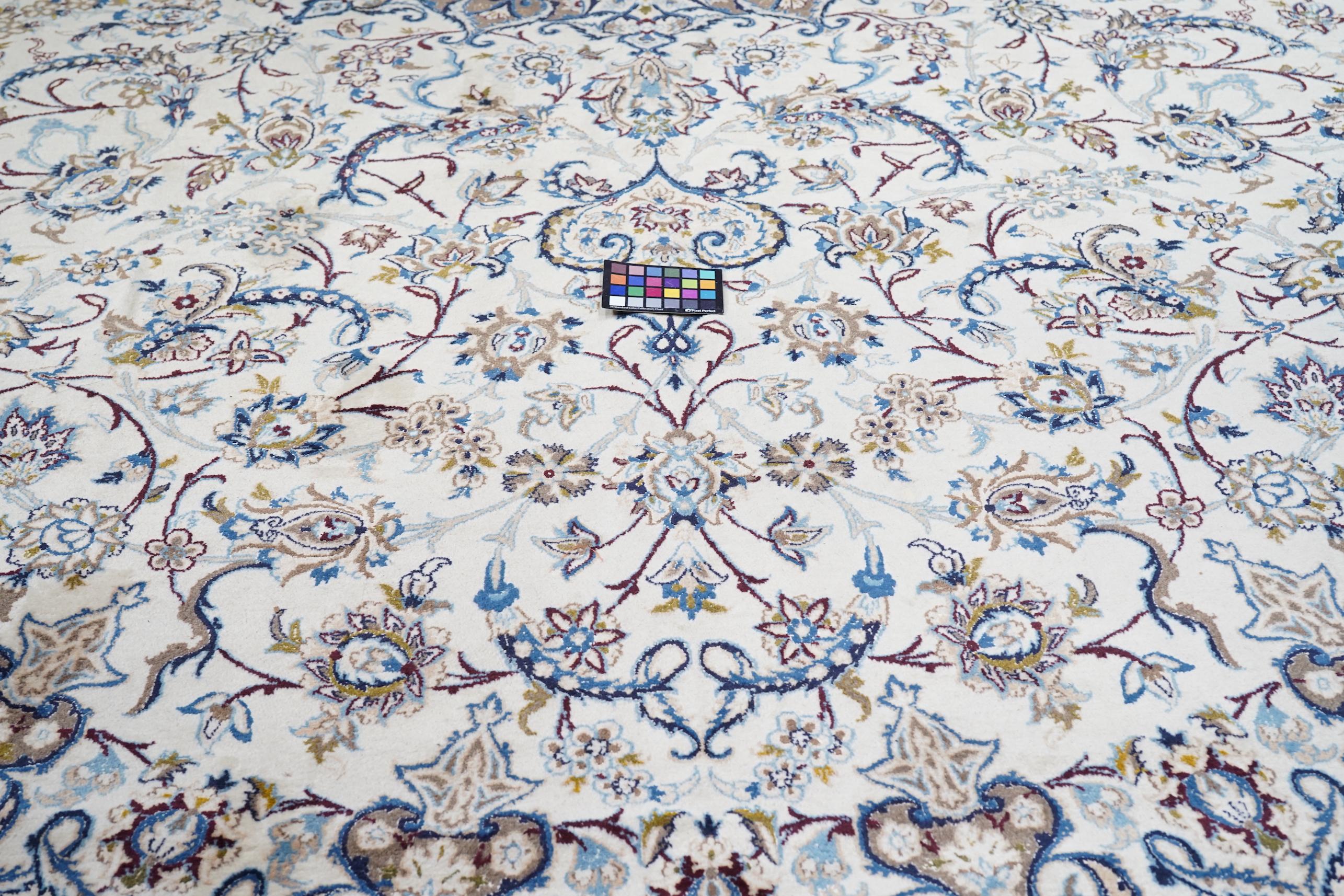 Vintage Persian Nain Rug 12'9