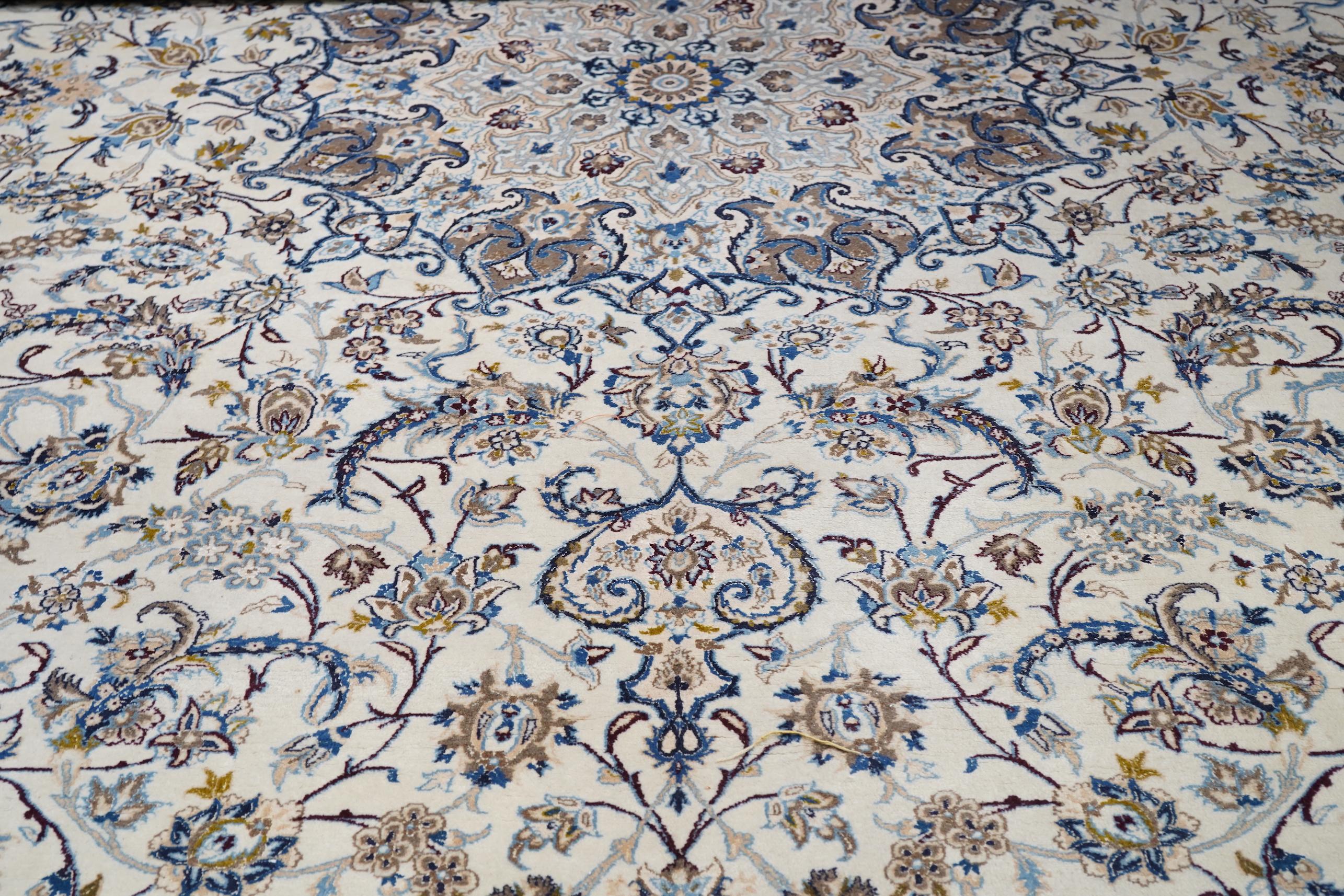Vintage Persian Nain Rug 12'9