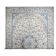 Vintage Persian Nain Rug 12'9" x 20’2”