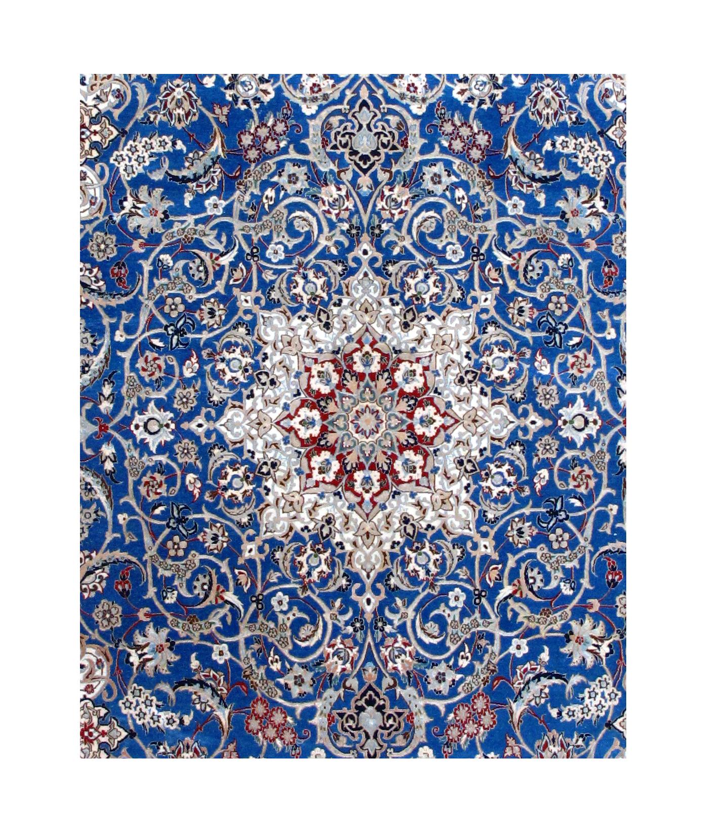 Tappeto persiano vintage Nain 5'0'' x 8'3'' In condizioni ottime in vendita a New York, NY