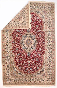 Vintage Persian Nain Rug 6’7” x 10’3"