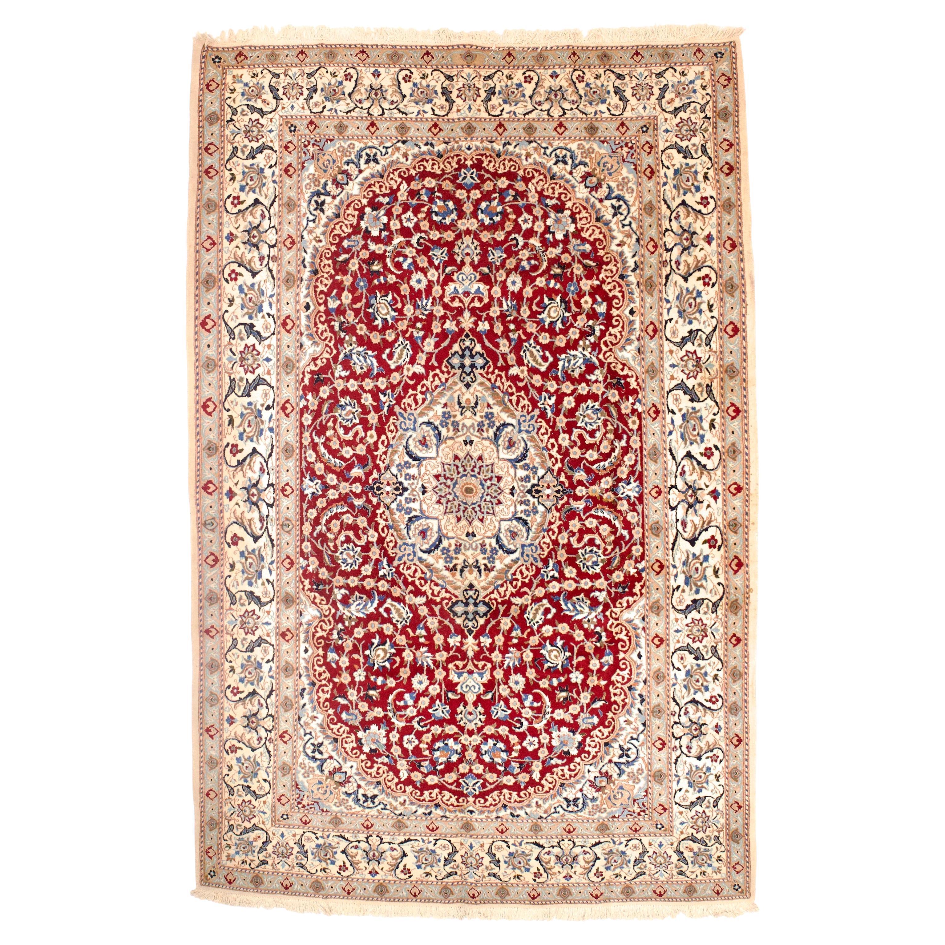 Vintage Persian Nain Rug 6’7” x 10’3"