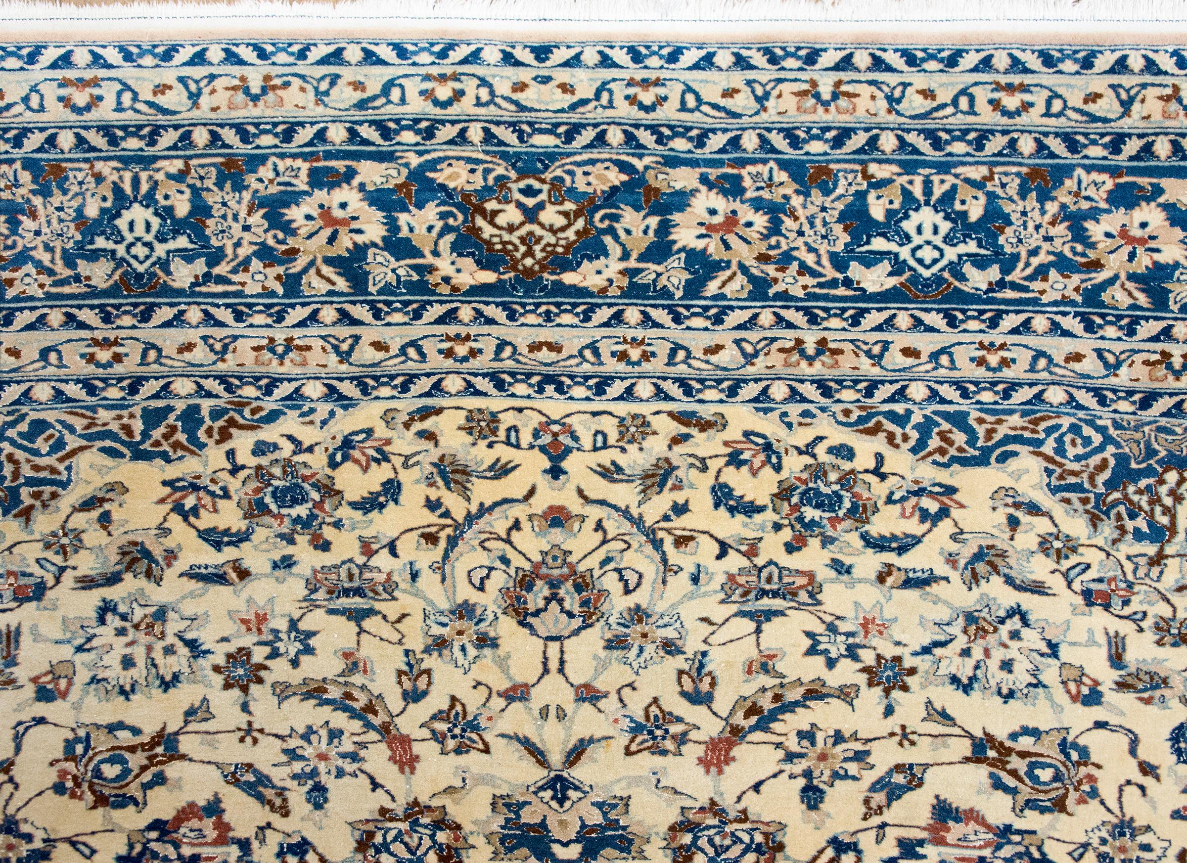 Vintage Persian Nain Rug For Sale 4