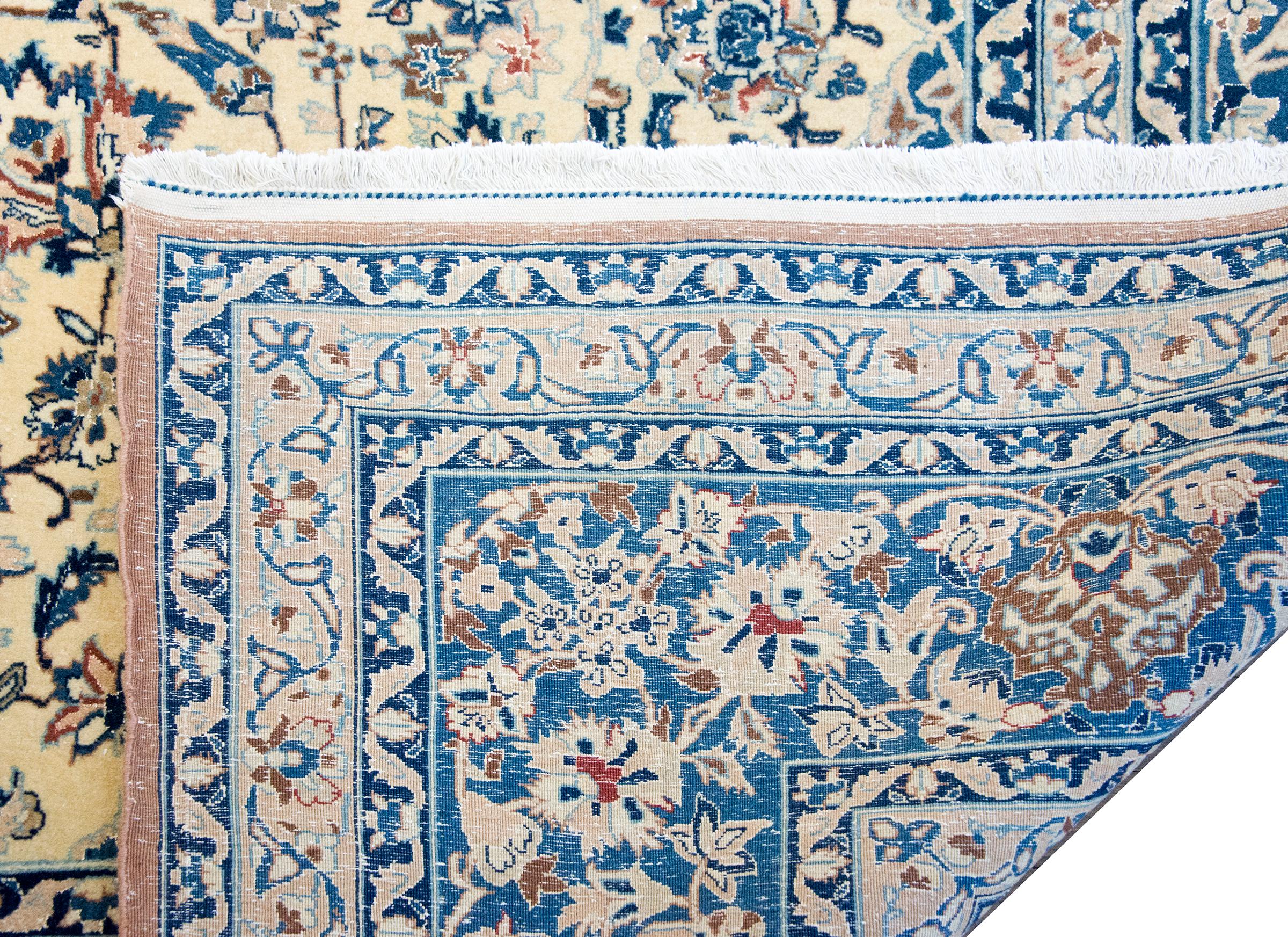 Vintage Persian Nain Rug For Sale 7