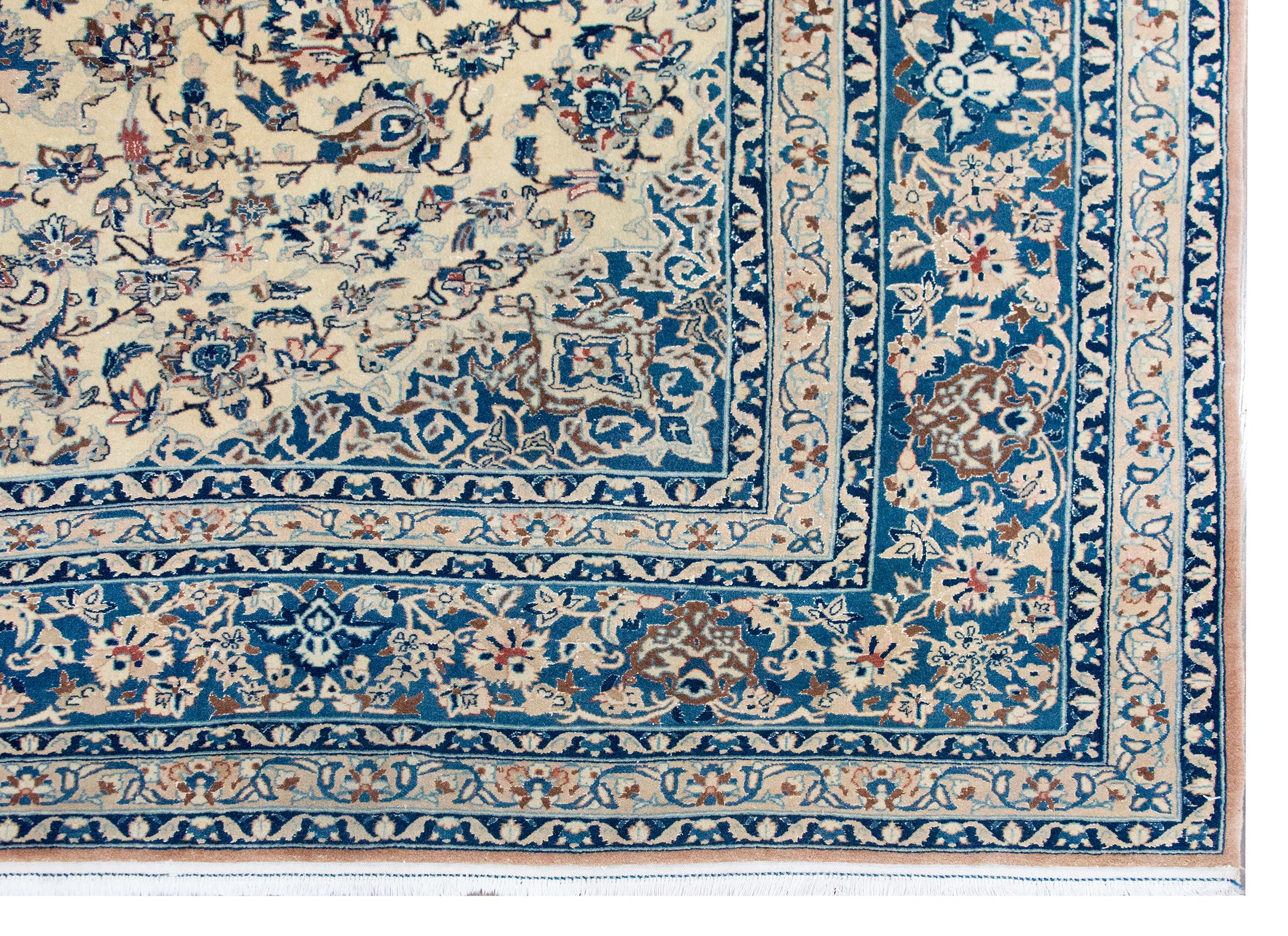 Vintage Persian Nain Rug For Sale 8