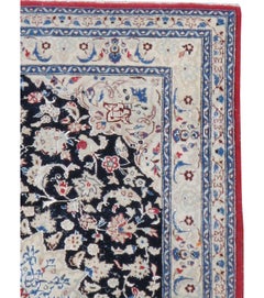 Vintage Persian Nain Rug