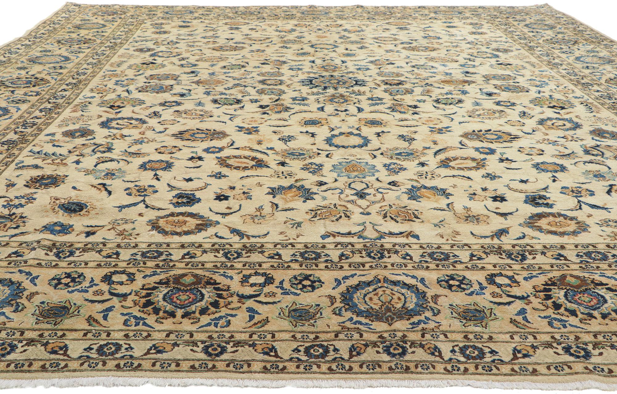 Art Nouveau Vintage Persian Nain Rug For Sale