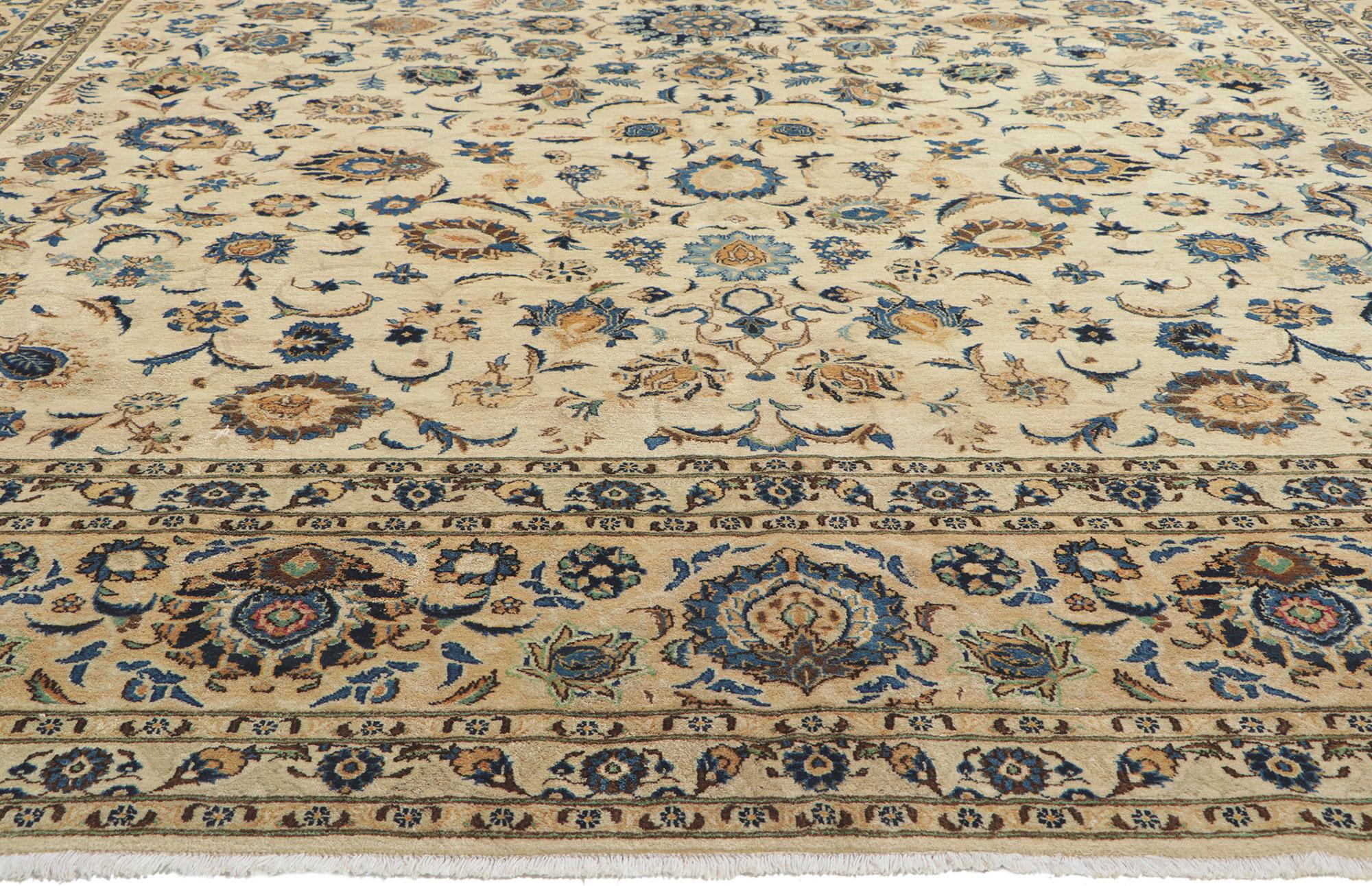 Hand-Knotted Vintage Persian Nain Rug For Sale