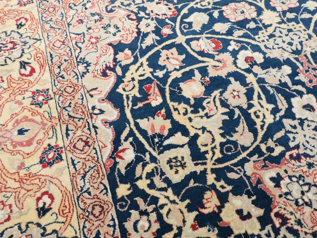Vintage Persian Nain Rug In Excellent Condition For Sale In New York, NY
