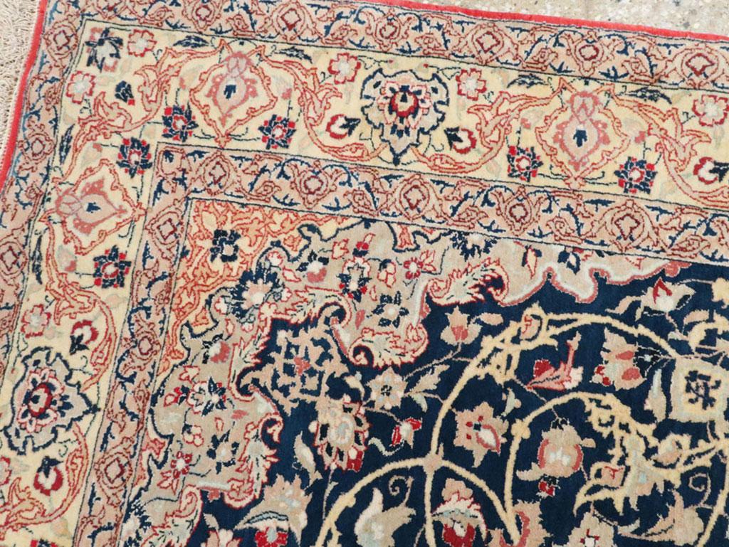 20th Century Vintage Persian Nain Rug For Sale