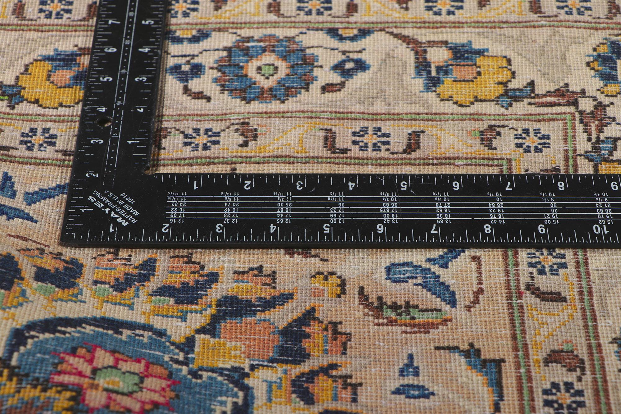 20th Century Vintage Persian Nain Rug For Sale