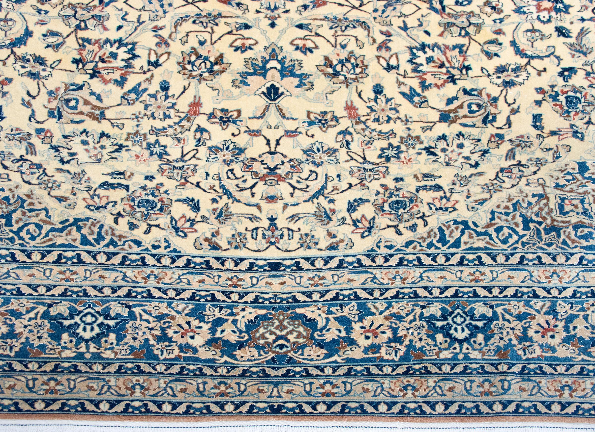 Vintage Persian Nain Rug For Sale 2