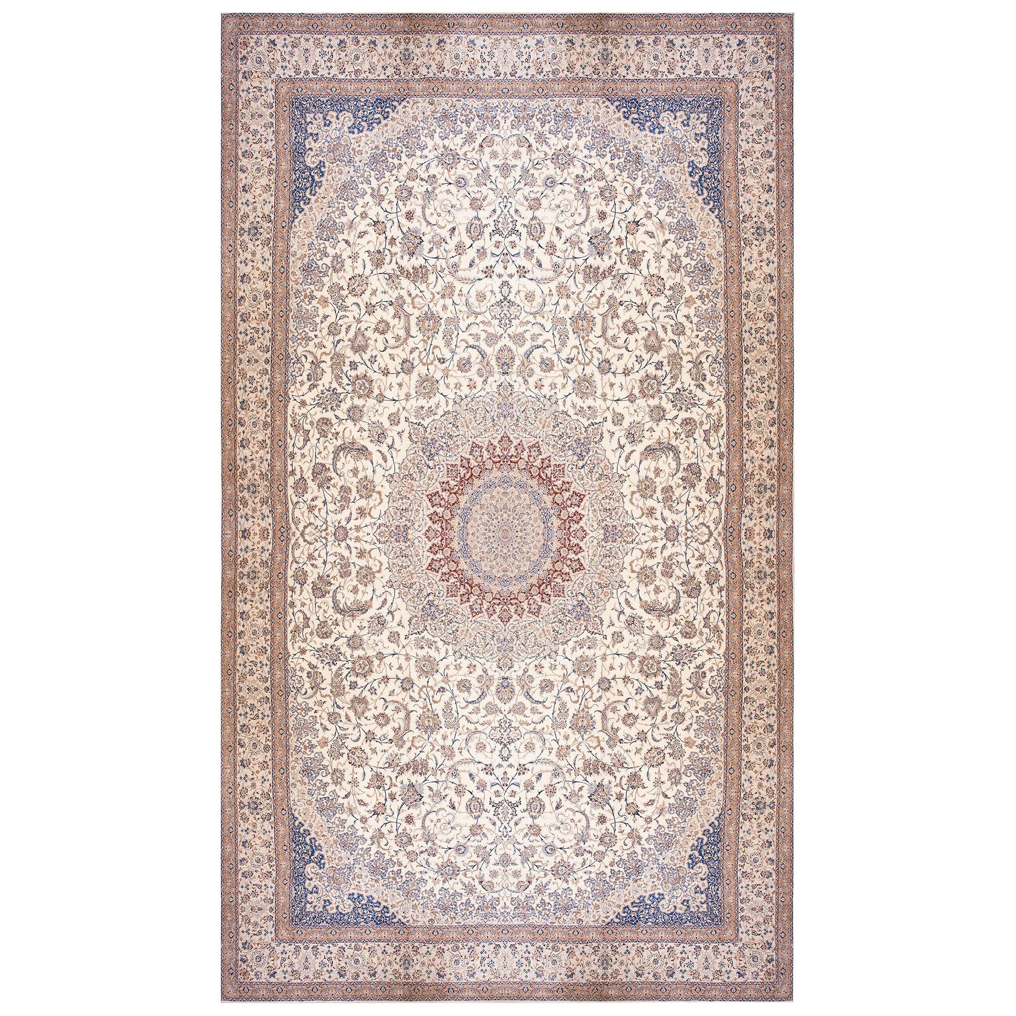 Mid 20th Century Persian Nain Carpet ( 19' 6" x 39' 6" - 595 x 1205 ) For Sale