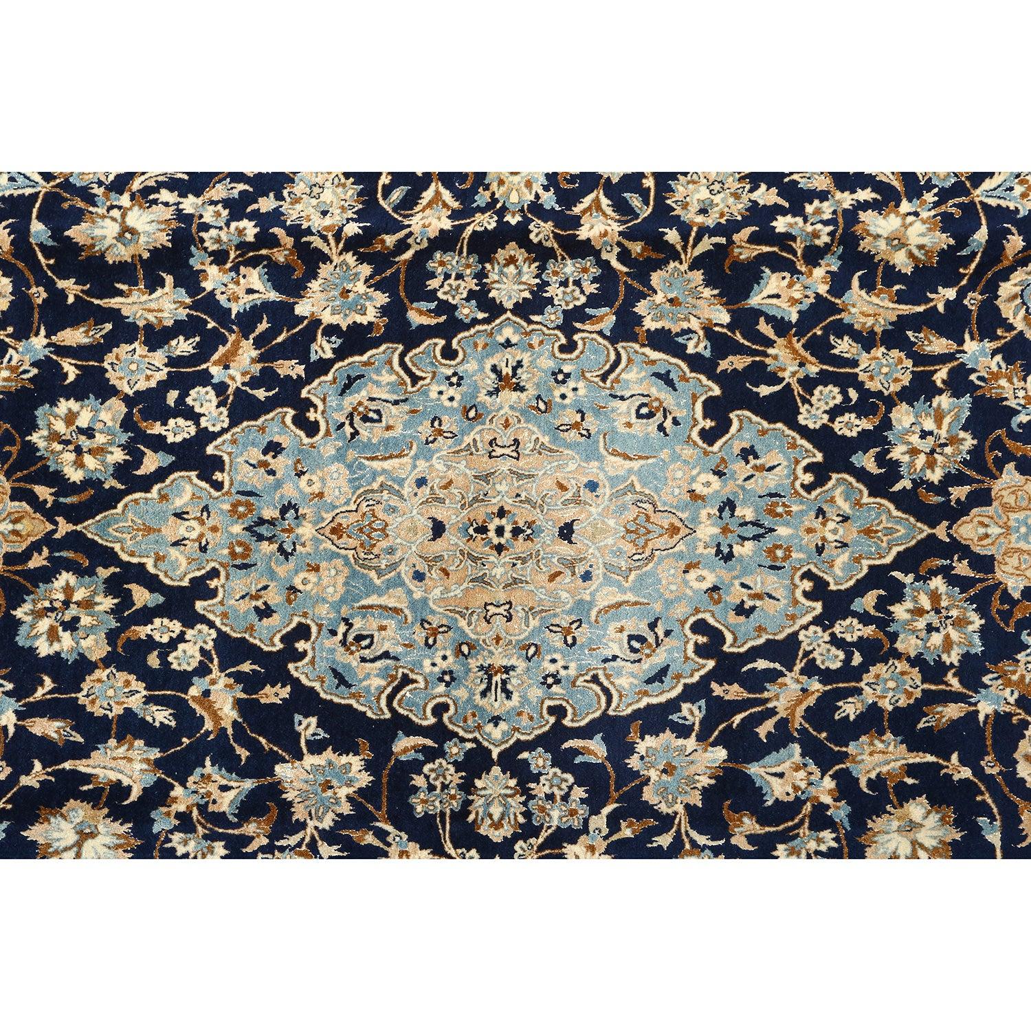 Annodato a mano Tappeto persiano vintage Nain - Dimensioni: 9'10 X 5'4 in vendita