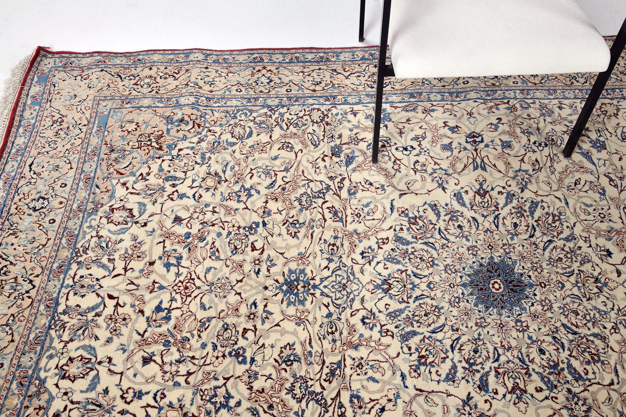 Mid-20th Century Vintage Persian Nain Toudeshk For Sale