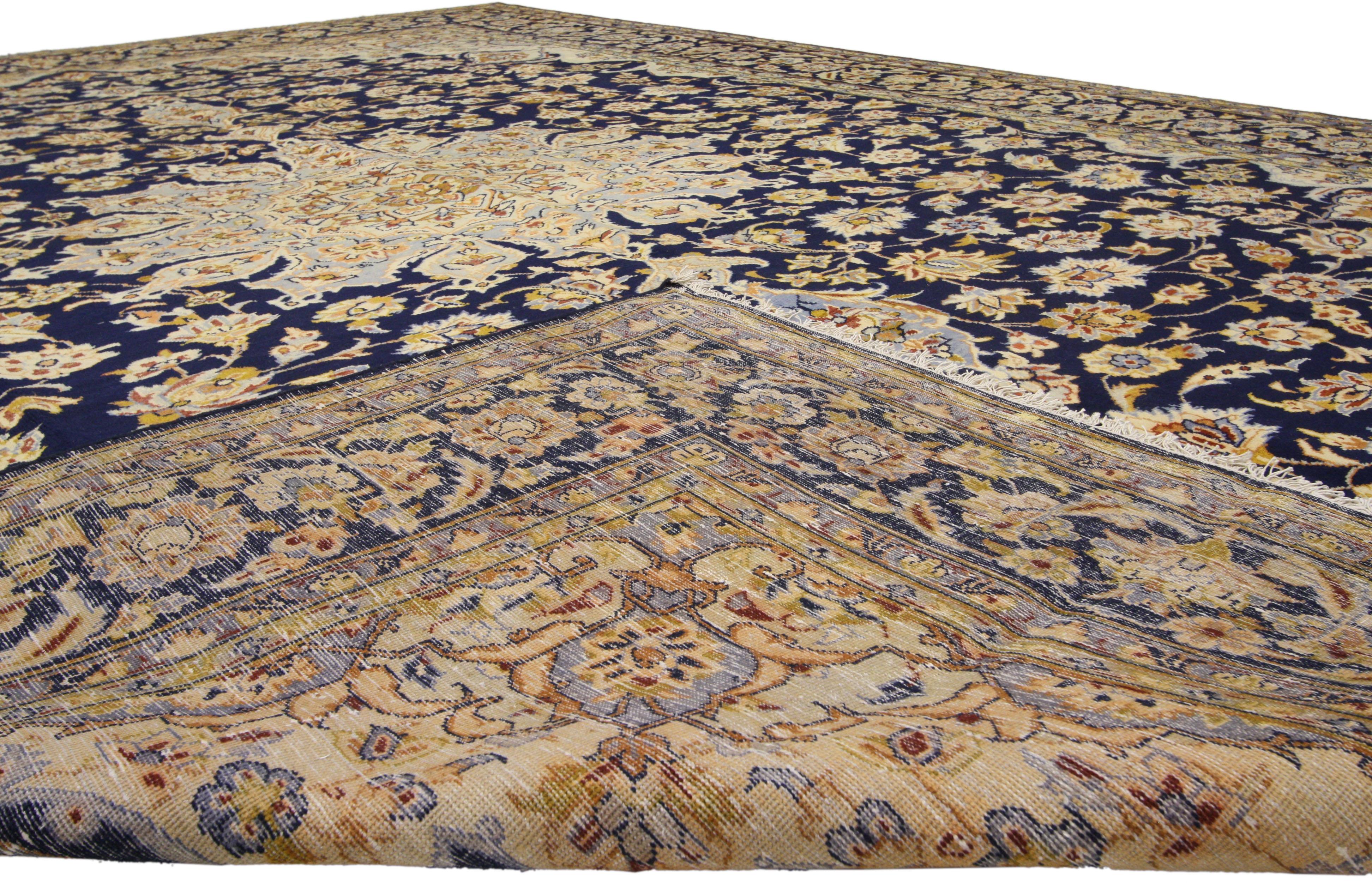Persischer Najafabad-Teppich im romantischen arabischen Barockstil, Vintage im Angebot 1