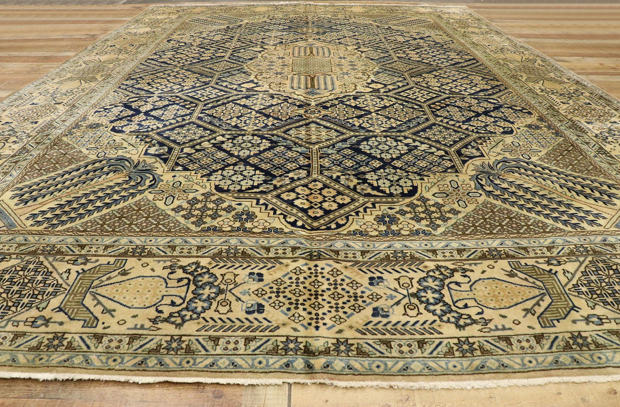 Persischer Najafabad-Teppich im Landhausstil mit Joshegan-Design und französischem Landhausstil (Wolle) im Angebot
