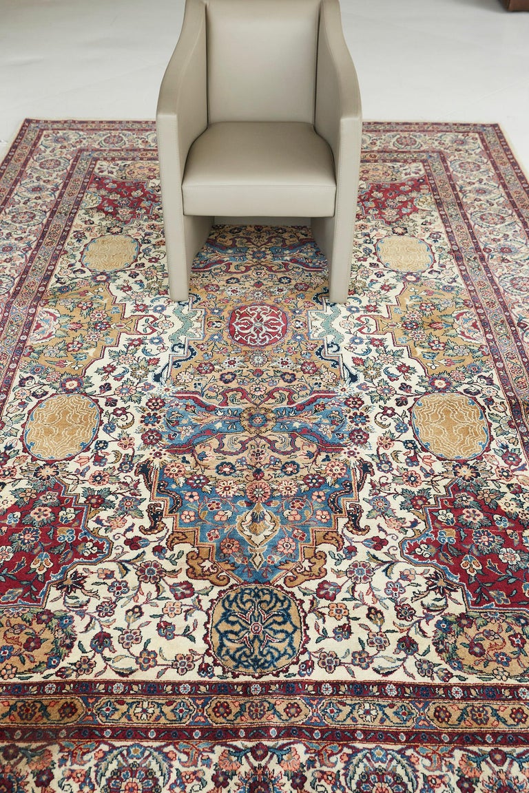 Natanz Rug Vintage Persian Natanz Rug For Sale at 1stDibs