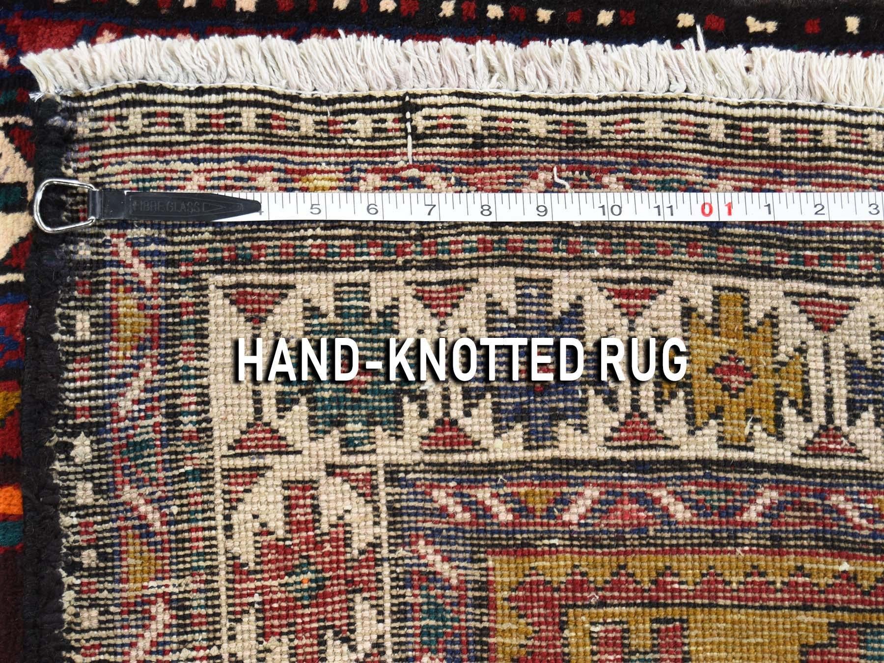 Hand-Knotted Vintage Persian Northeast Pure Wool Wide Runner Oriental Rug