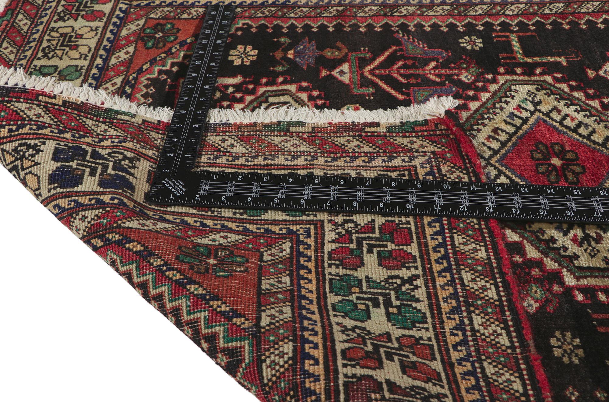 20th Century Vintage Persian Northwest Runner with Tribal Style For Sale