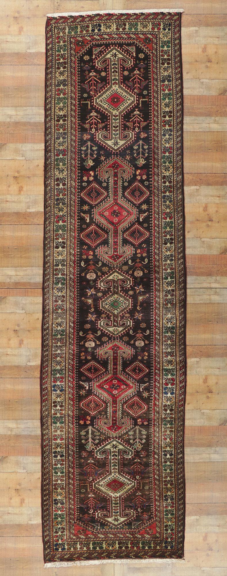 Vintage Persian Northwest Runner with Tribal Style For Sale 2