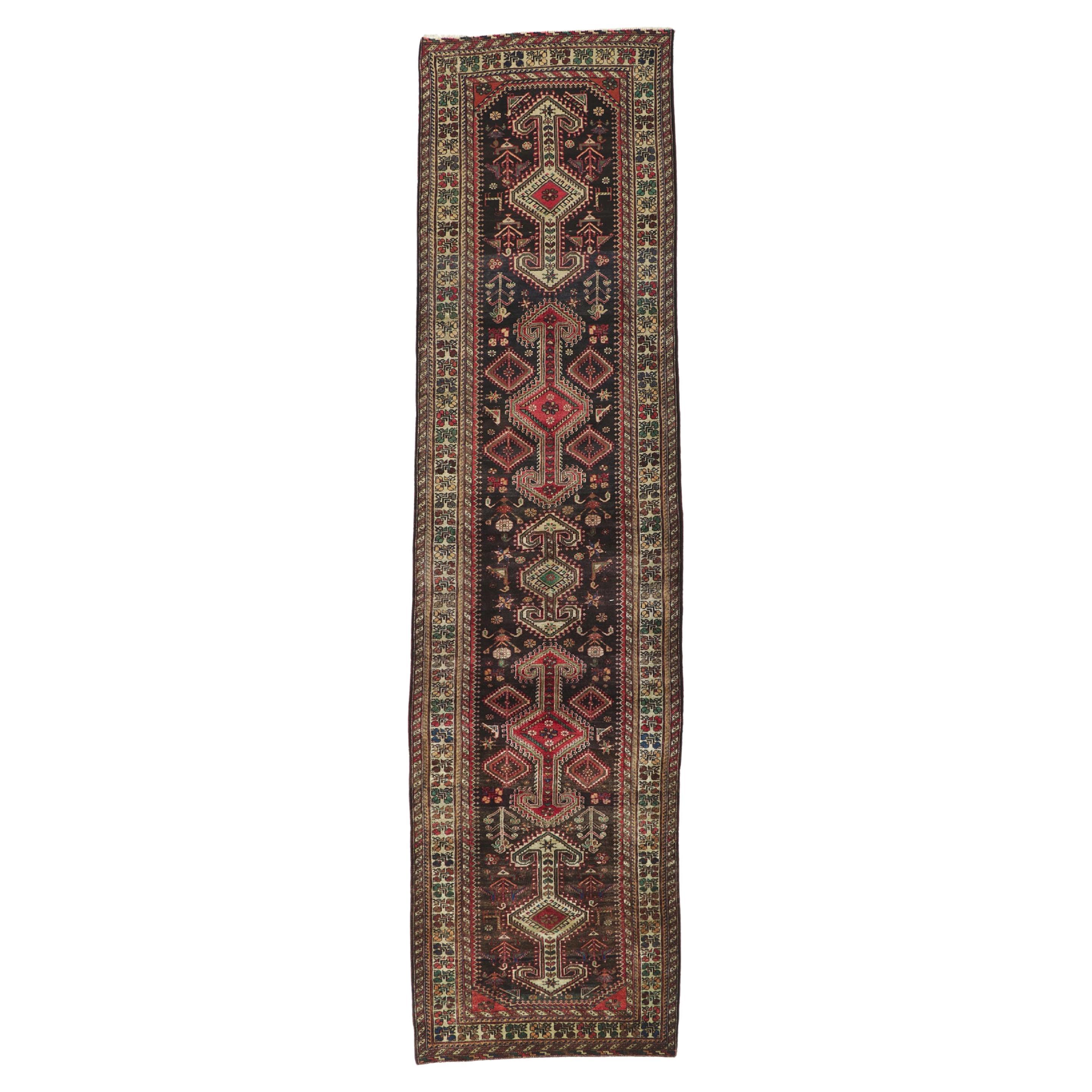 Vintage Persian Northwest Runner with Tribal Style For Sale