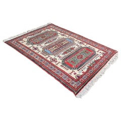 Vintage Persian Oriental Hand Woven Wool Rug