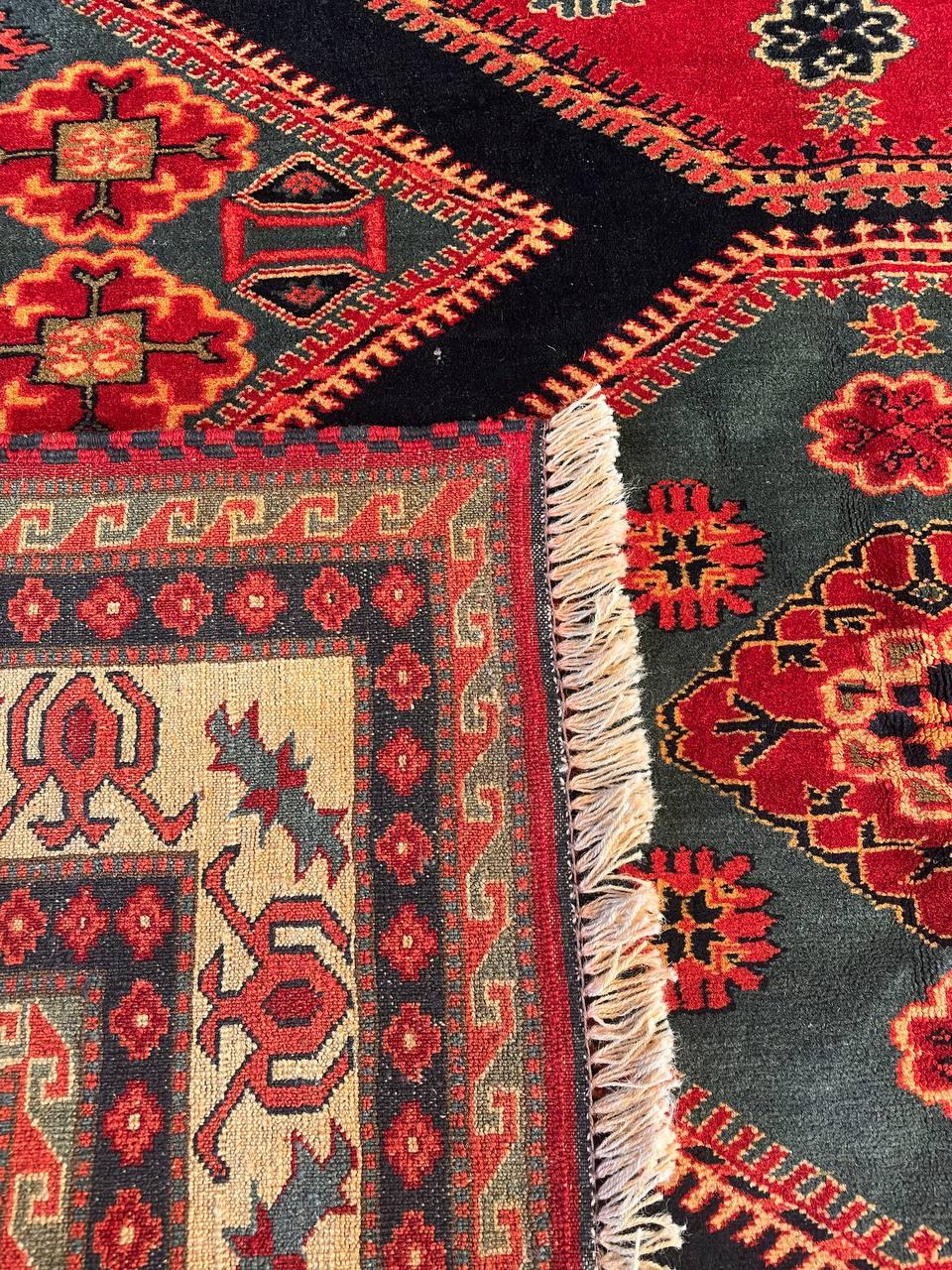 Vintage Persian Oriental Handmade Wool Carpet Rug For Sale 4