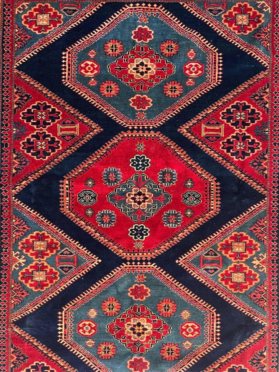 Other Vintage Persian Oriental Handmade Wool Carpet Rug For Sale