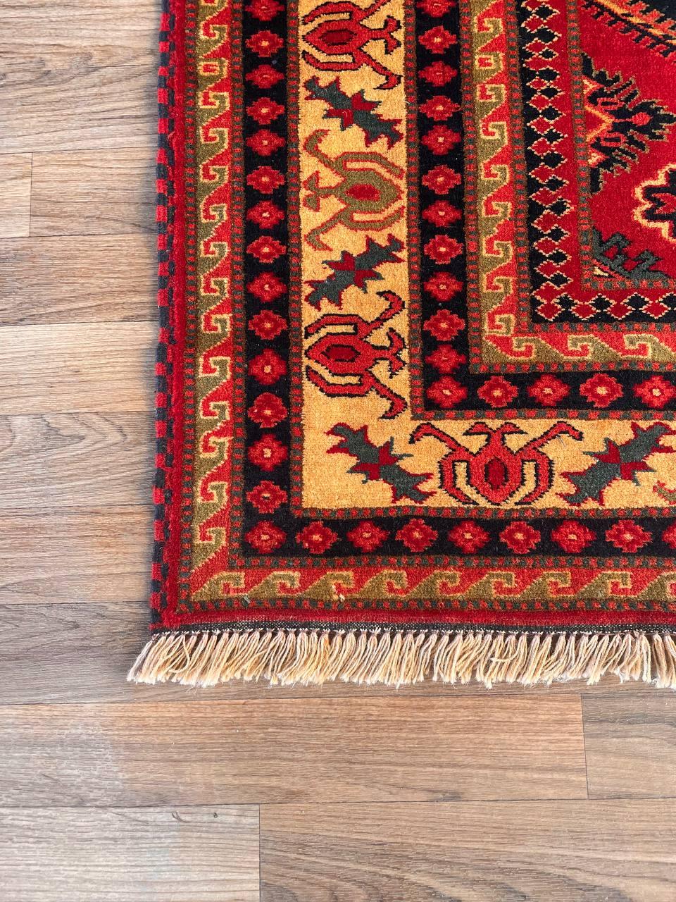 Mid-20th Century Vintage Persian Oriental Handmade Wool Carpet Rug For Sale