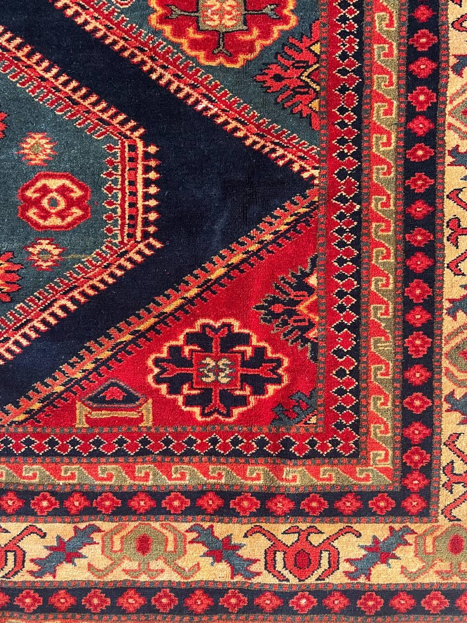 Vintage Persian Oriental Handmade Wool Carpet Rug For Sale 3