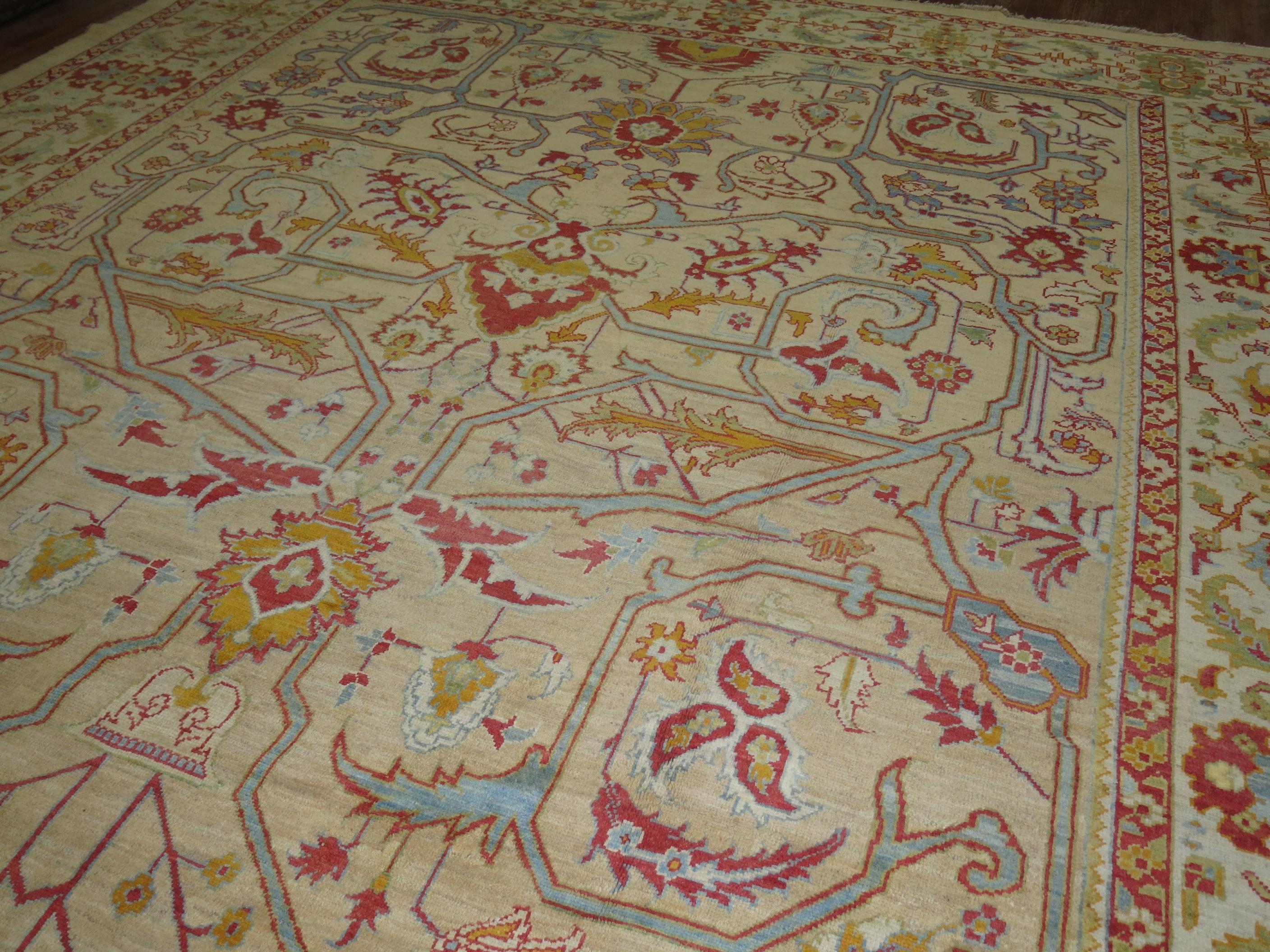 Sultanabad Vintage Persian Oversize Carpet