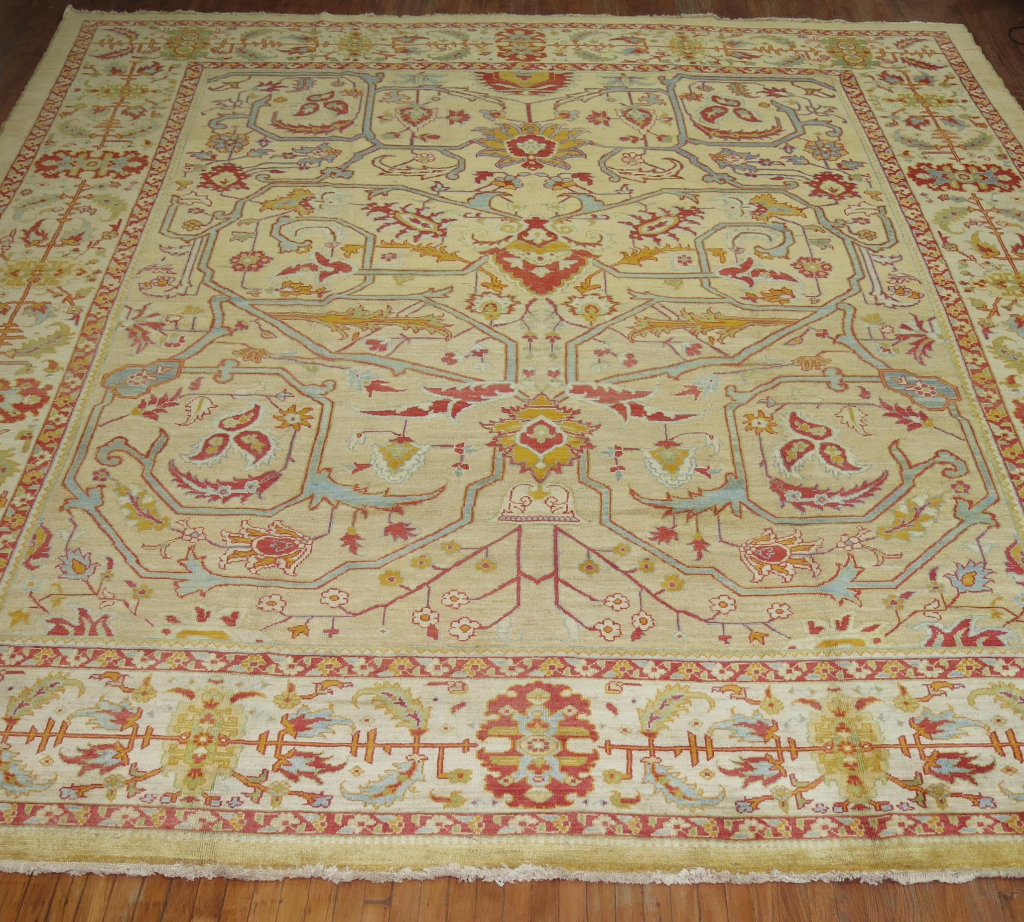Hand-Knotted Vintage Persian Oversize Carpet