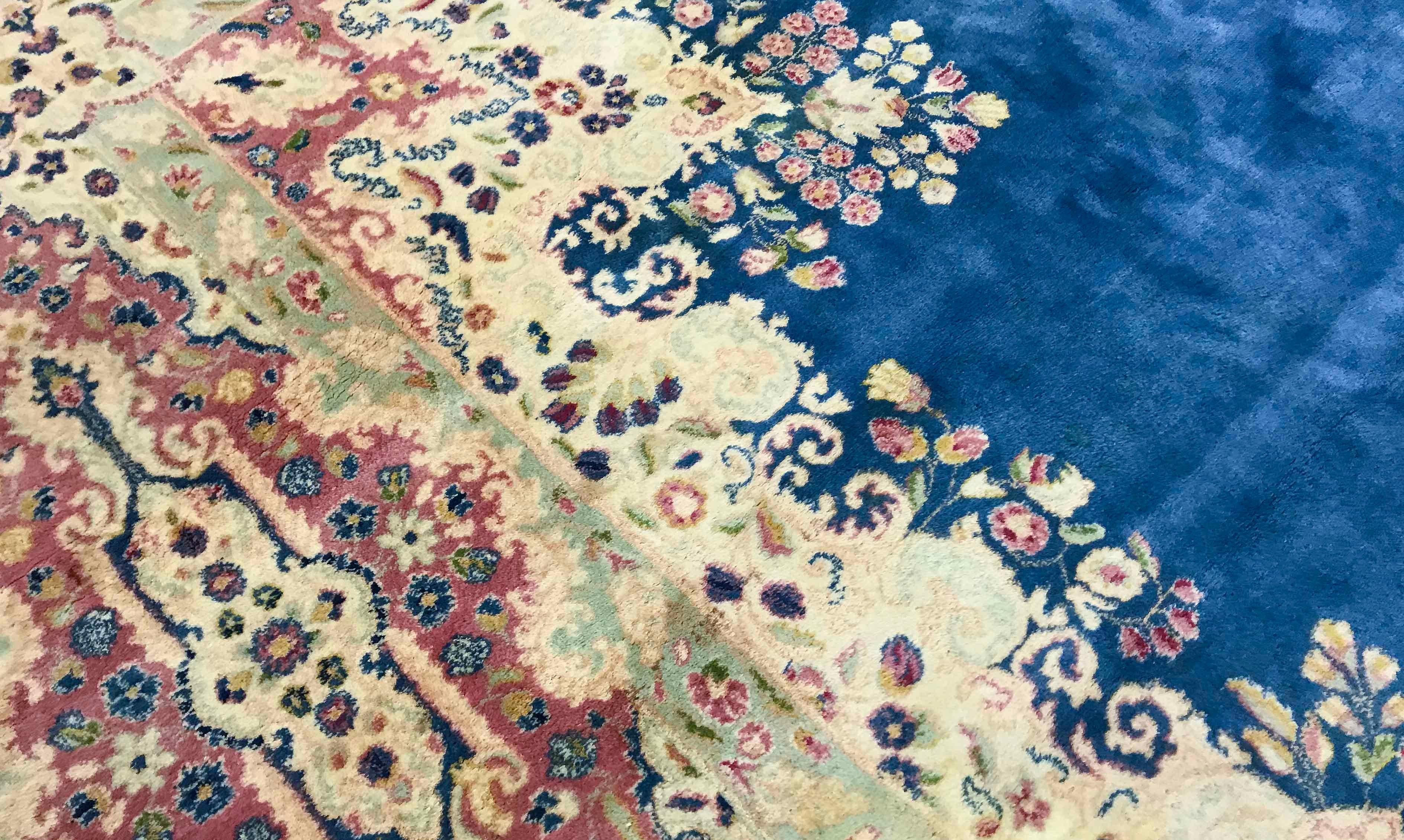 Persischer Vintage-Kerman-Teppich in Übergröße, ca. 1940 11'1 x 25'6. (Kirman) im Angebot