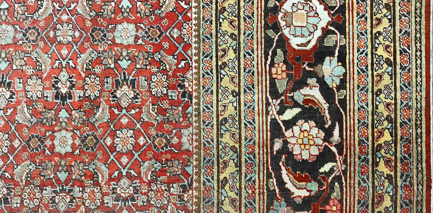 Hand-Woven Vintage Persian Oversize Tabriz Rug Carpet For Sale