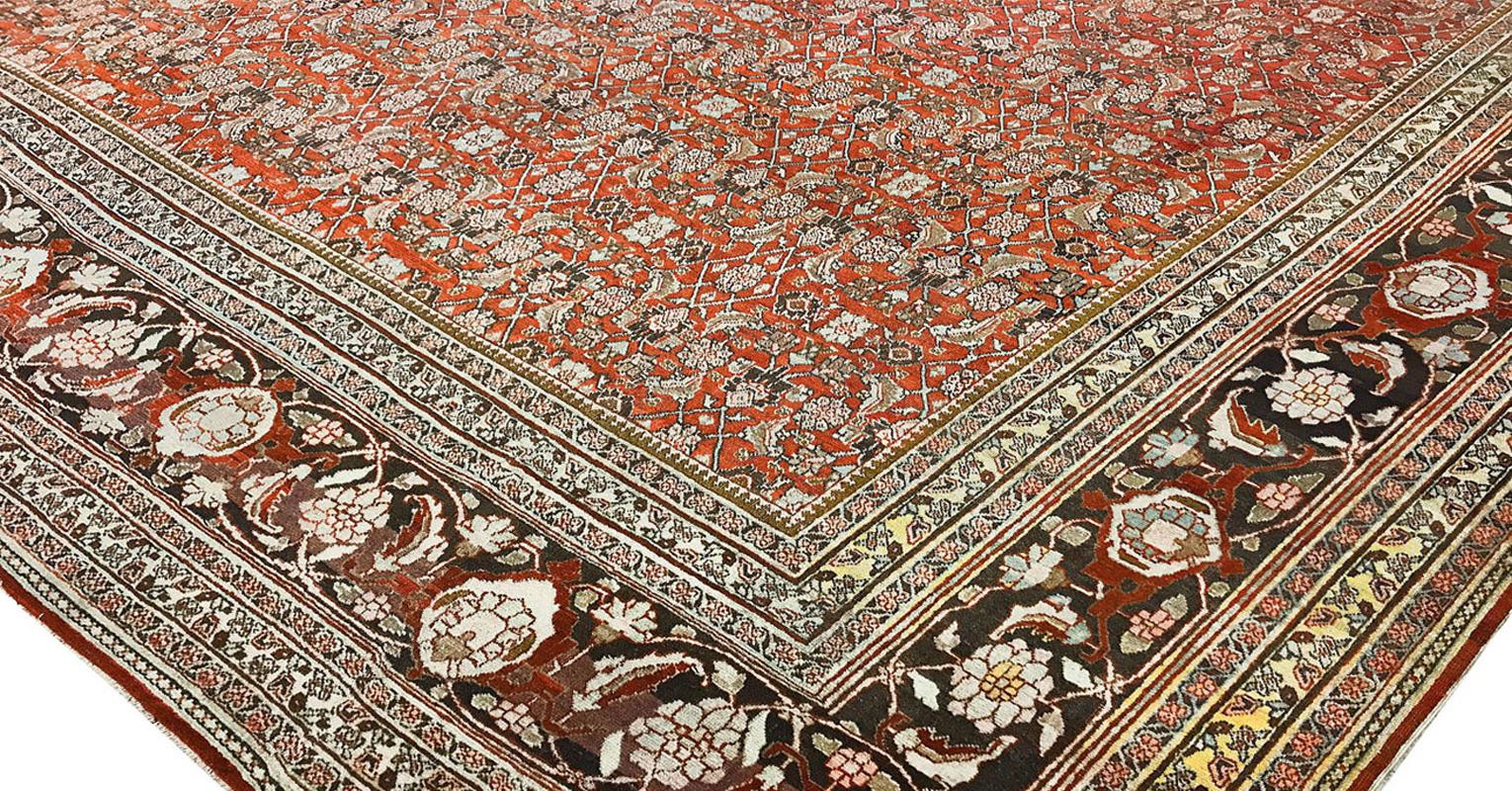 20th Century Vintage Persian Oversize Tabriz Rug Carpet For Sale