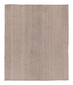 Vintage Persian Palas Bidjar Kilim with Polychromatic Stripes - Rug & Kilim